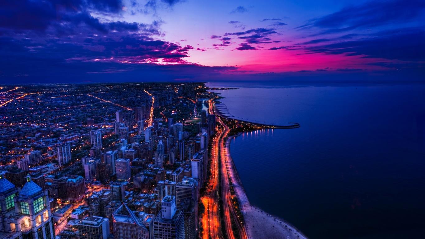 1366x768 Usa Coast Houses Ocean Sky 4k 1366x768 Resolution HD 4k Wallpaper, Image, Background, Photo and Picture