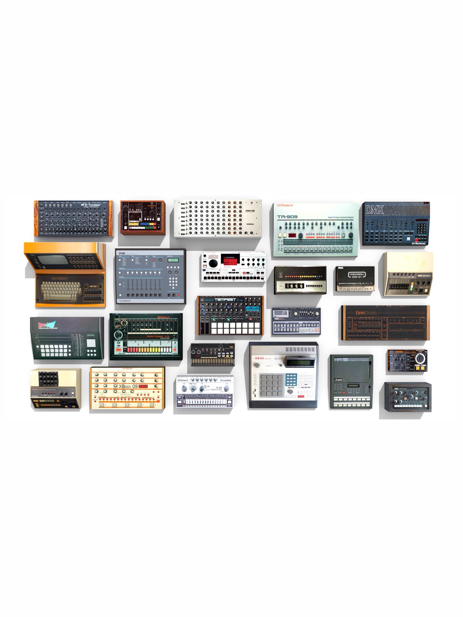 1800x2400 PAPERCUT 1 DRUM MACHINES WALLPAPER