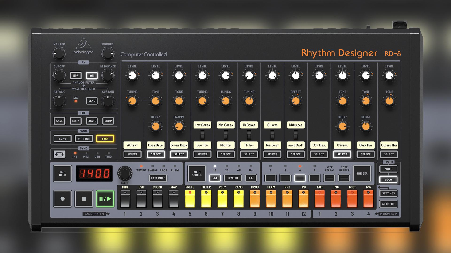 1920x1080 RD 8 MkII, Behringer's TR 808 Drum Machine Replica Gets A Hardware Update