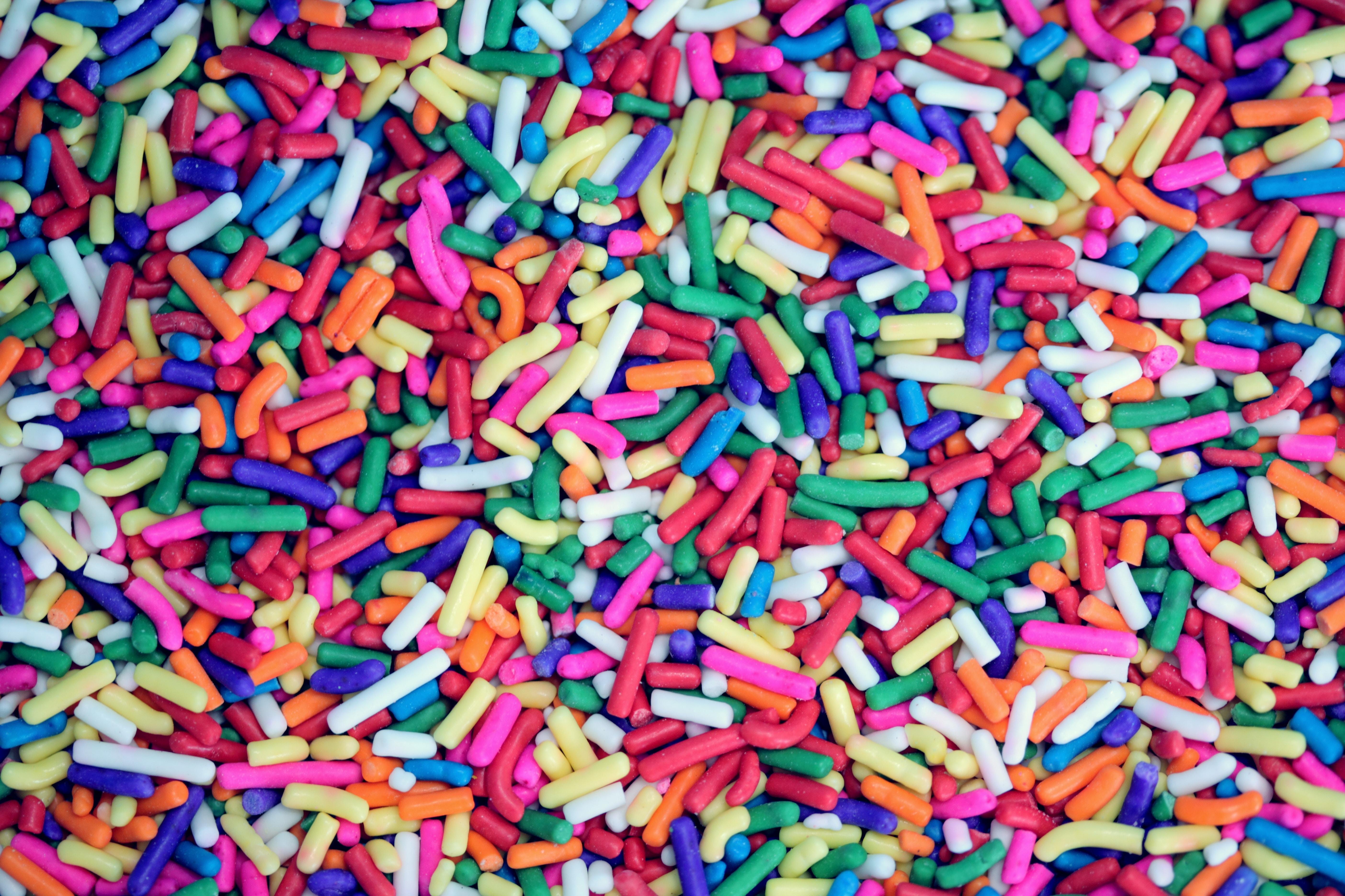 5616x3744 5616x3744 food, candy wallpaper, sugar, colour, treats, sprinkle, candy, fun, sweet, happy, Free picture, color, vivid, love, tiny, sprinkles, strands, multicolor, candy background, macro, baking HD Wallpaper
