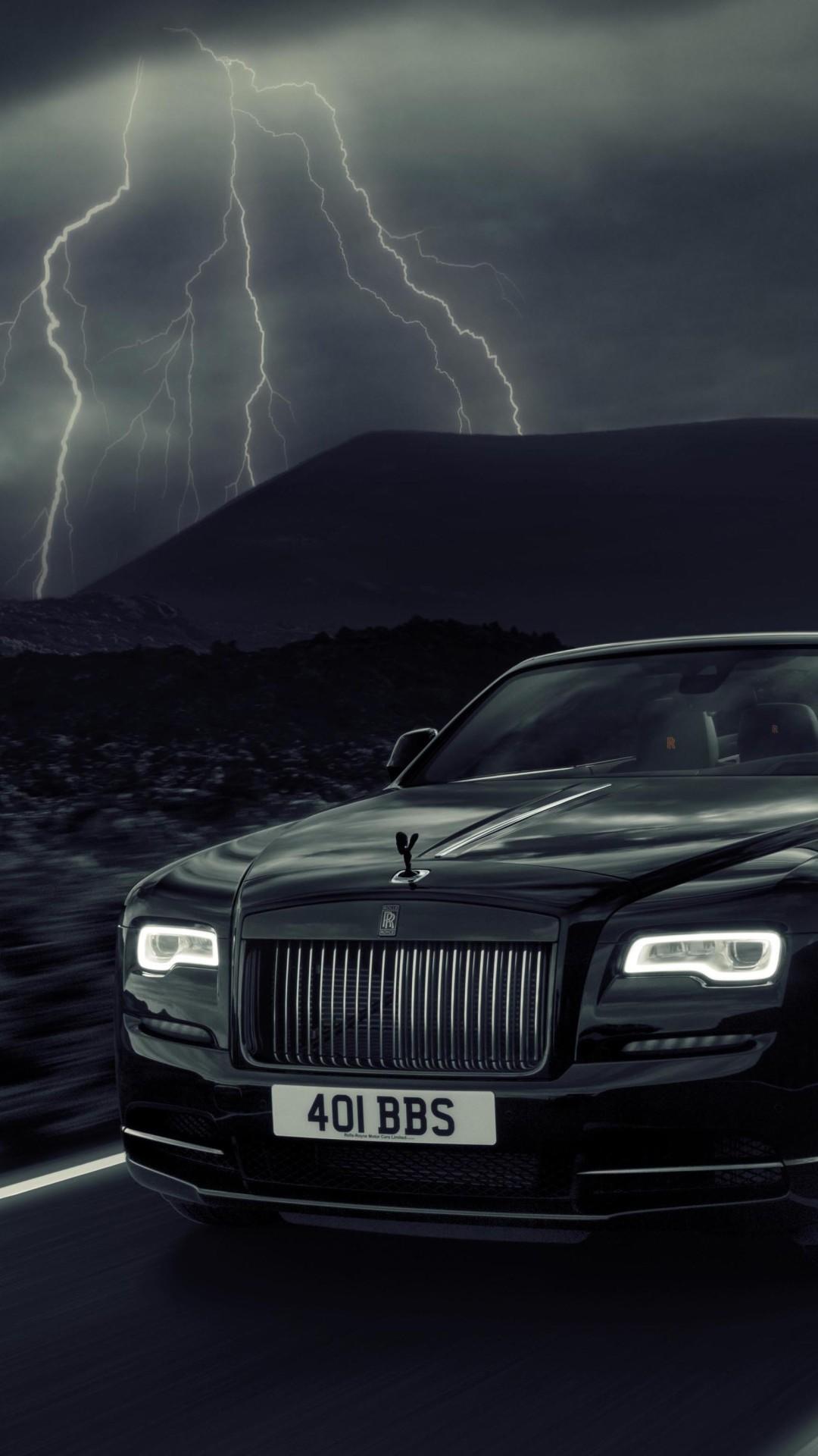 1080x1920 Rolls Royce Dark Black IPhone OLED 4K Wallpaper
