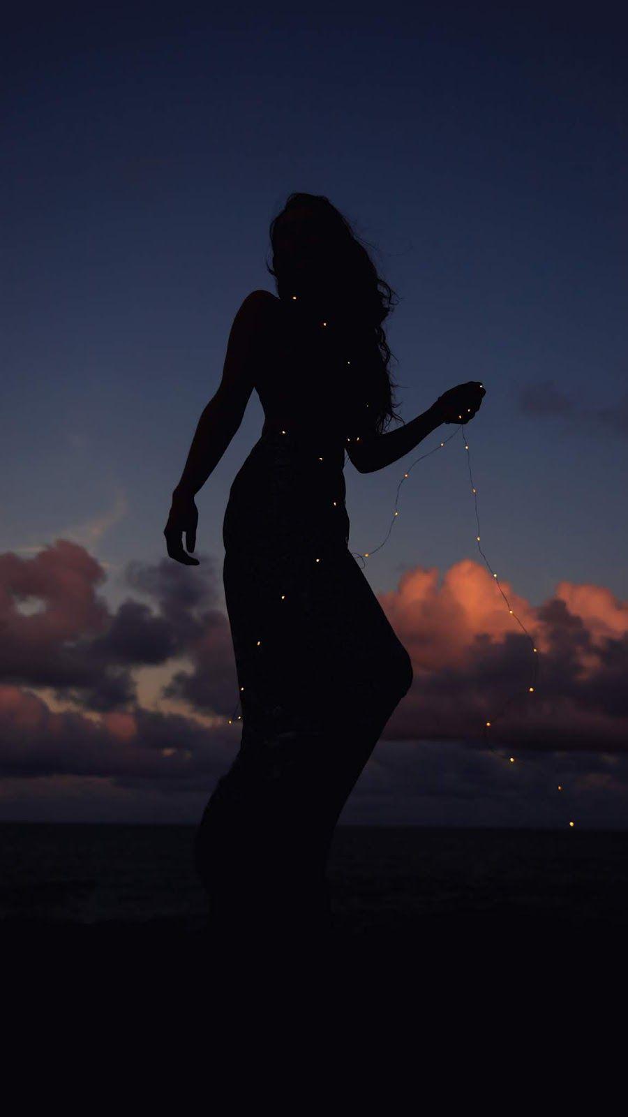 900x1600 Woman Dancing Silhouette Wallpaper