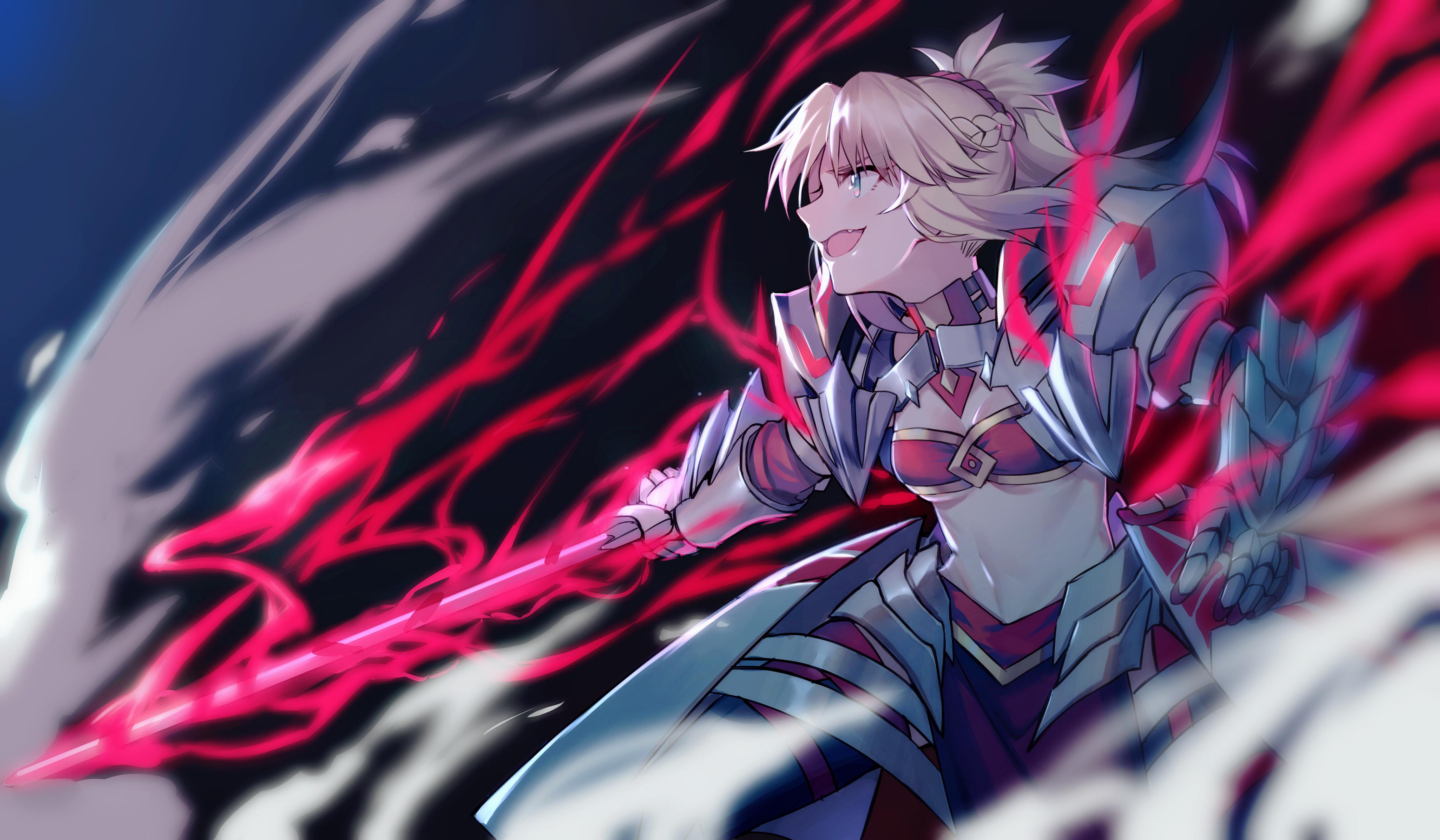4032x2352 Red Saber Apocrypha Anime Image Board
