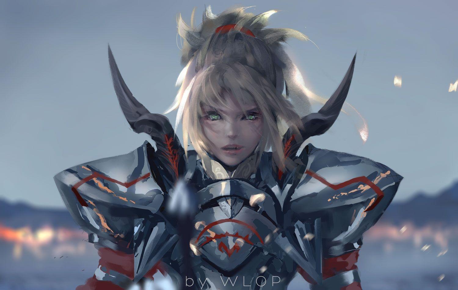 1500x951 Wallpaper Fate Apocrypha, Anime Girls, Saber Of Red, Mordred, WLOP
