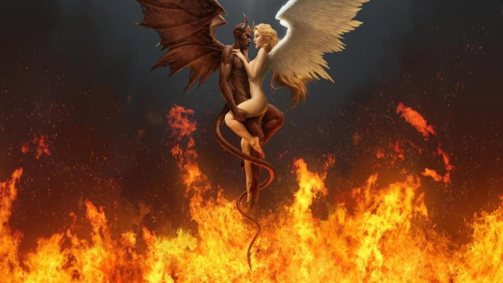 1920x1080 Demon Angel Wings Fire HD Fire Wallpaper