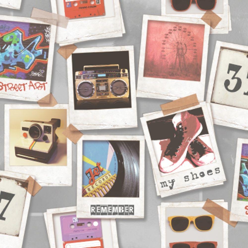 1000x1000 Galerie YOLO Polaroid Photo Pattern Retro Collage Music Vinyl Teen