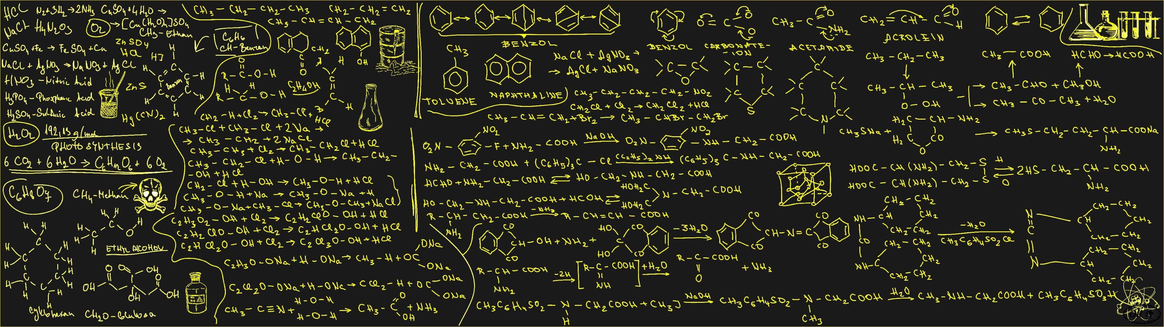 3840x1080 Chemistry Wallpaper