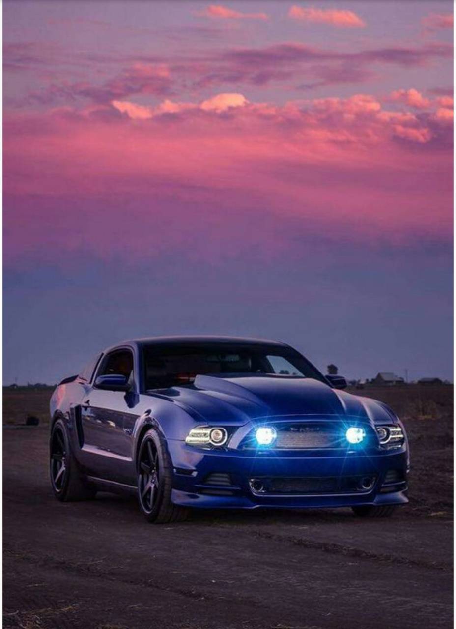 928x1280 Blue Mustang Wallpaper