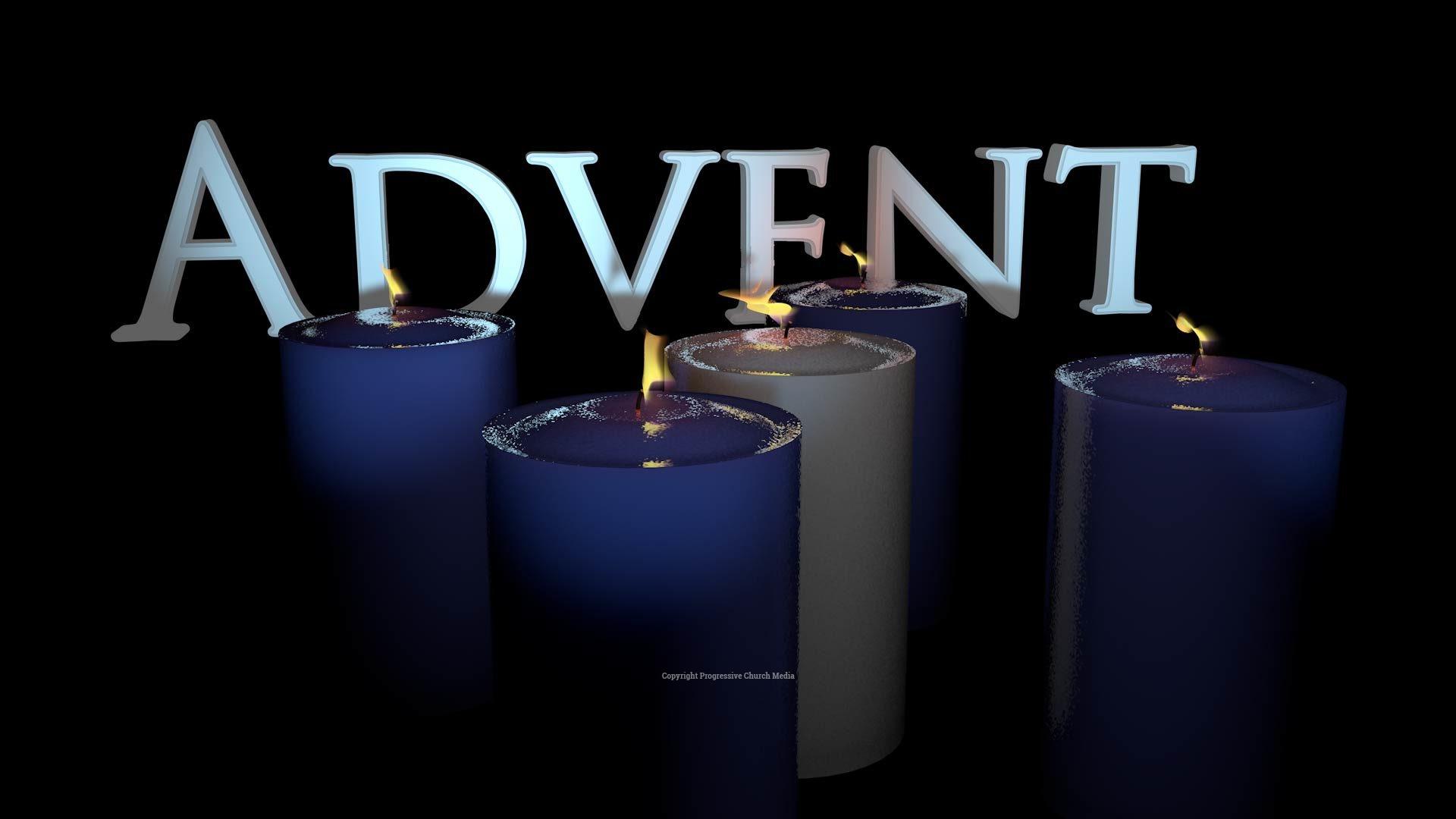 1920x1080 Advent Wreath Image Blue Graphics. Progressive Church Media