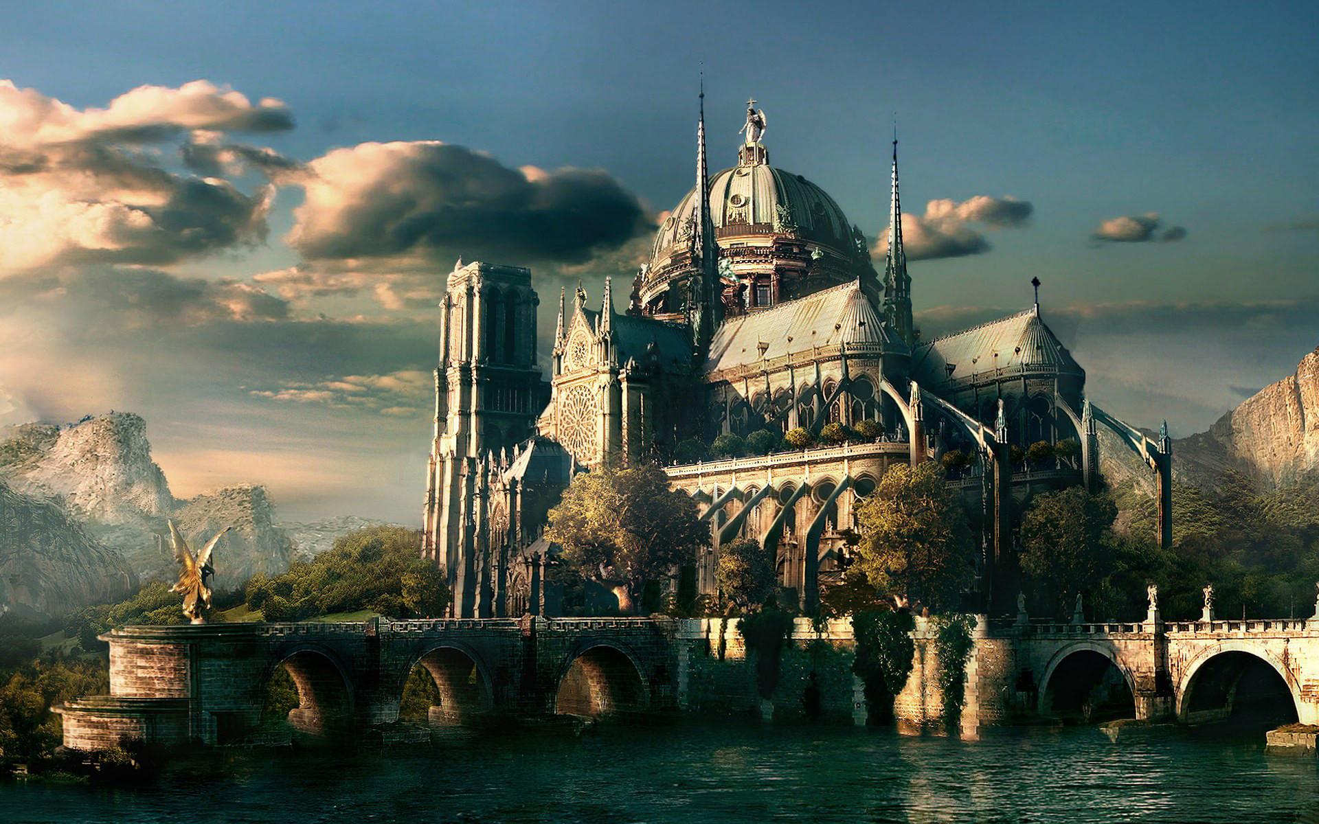 1920x1200 Free Fantasy Castle computer desktop wallpaper
