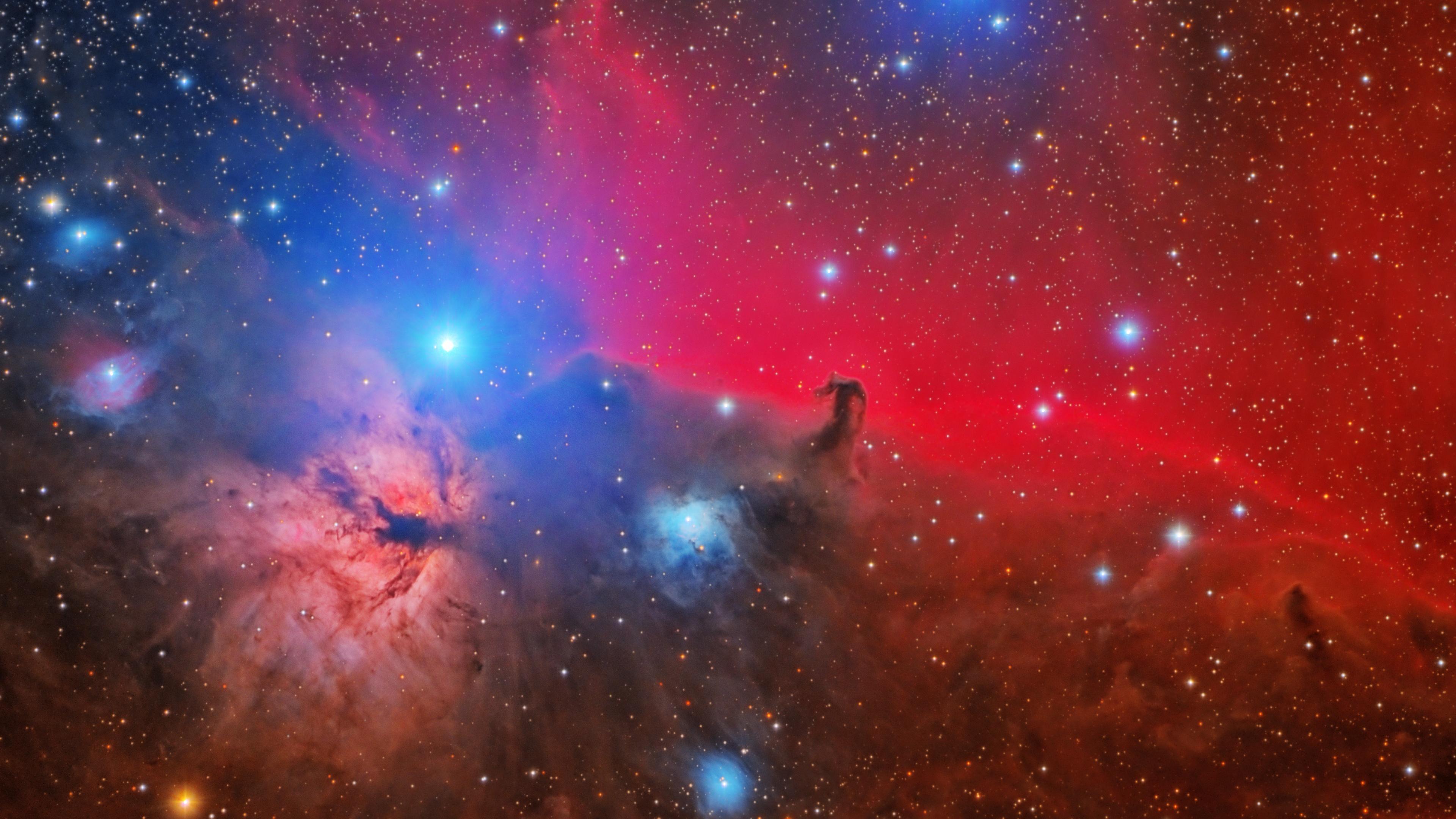 3840x2160 Horsehead Flame Nebula Wallpaper 4K, Orion Constellation, Astronomy, Space