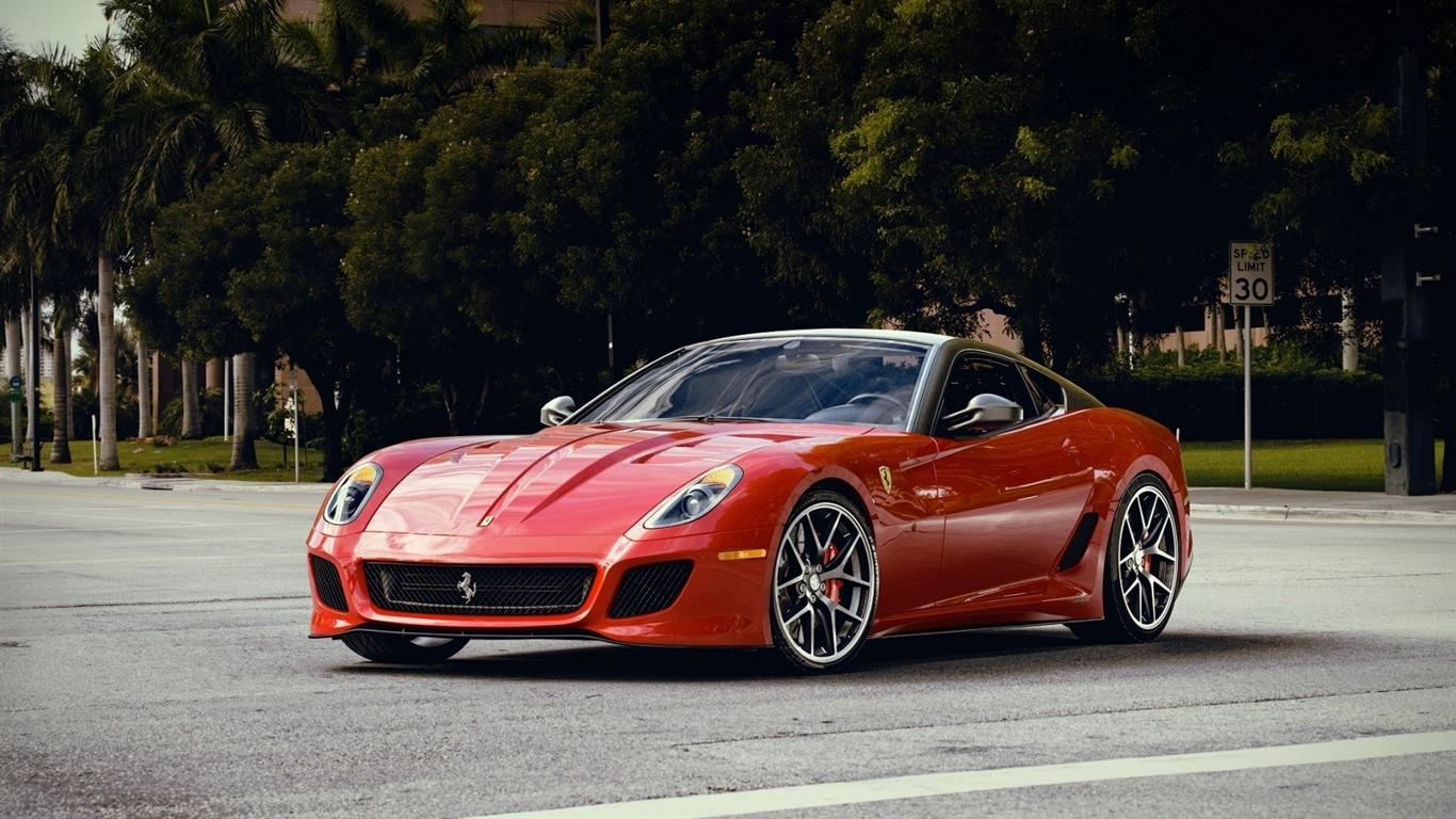 1366x768 Ferrari 599 Gto Parking Car HD Wallpaper