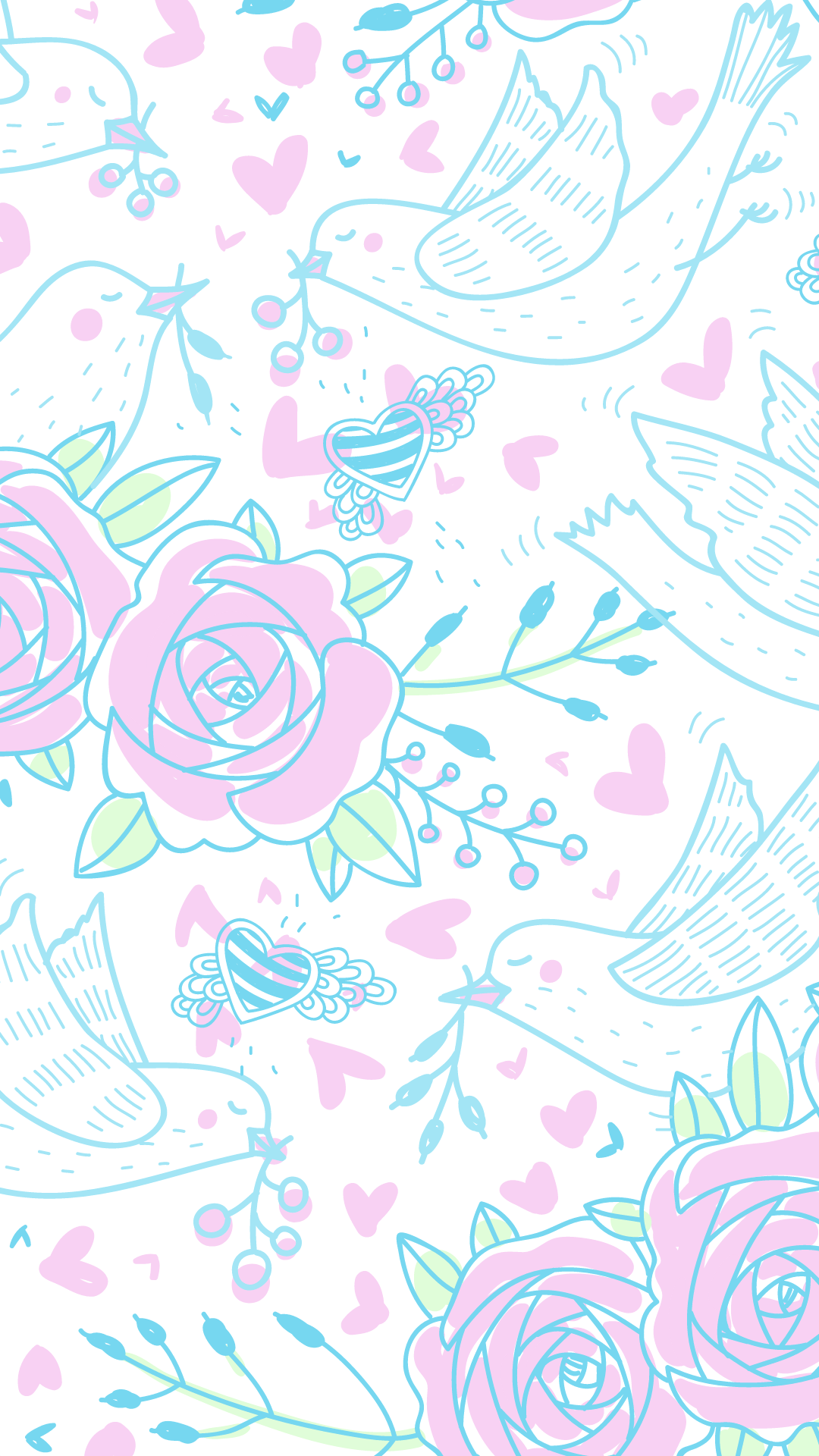 1080x1920 Free Aesthetic Phone Wallpaper for Spring Violet Journal