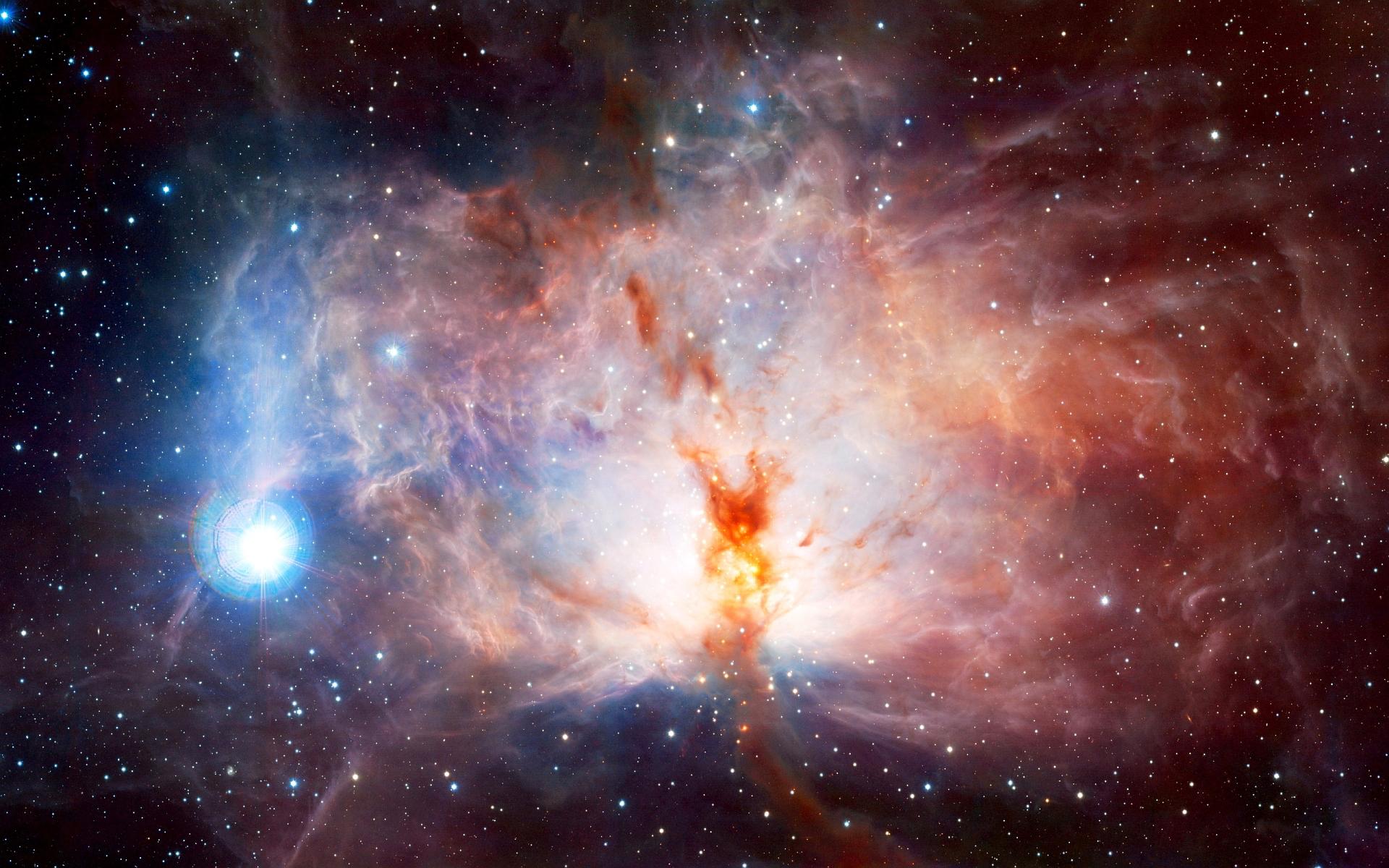 1920x1200 Cosmic nebula flame