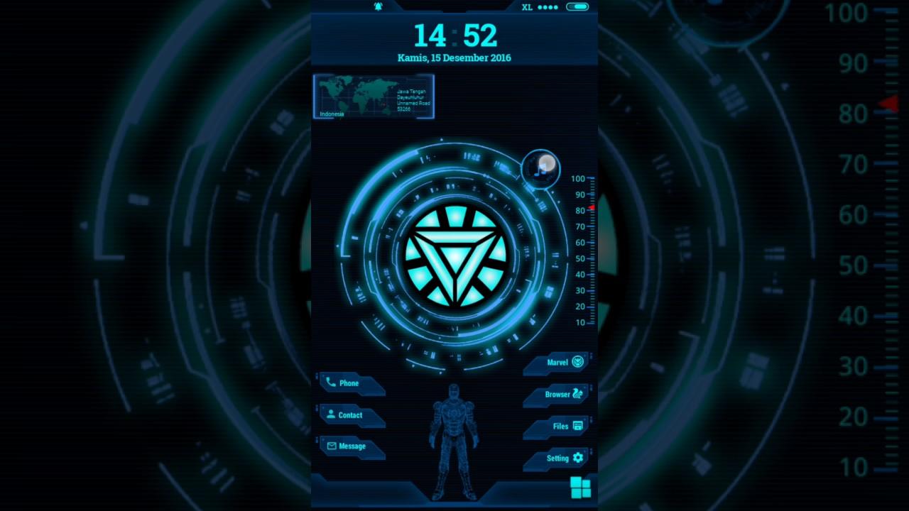 1280x720 Arc Reactor Iron Man KLWP