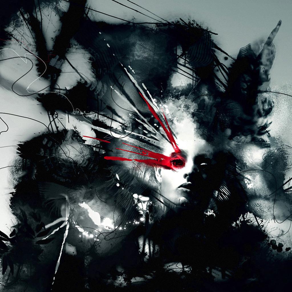 1024x1024 Vector Dreaming EMO Stylish Girl IPad IPad2 Wallpaper