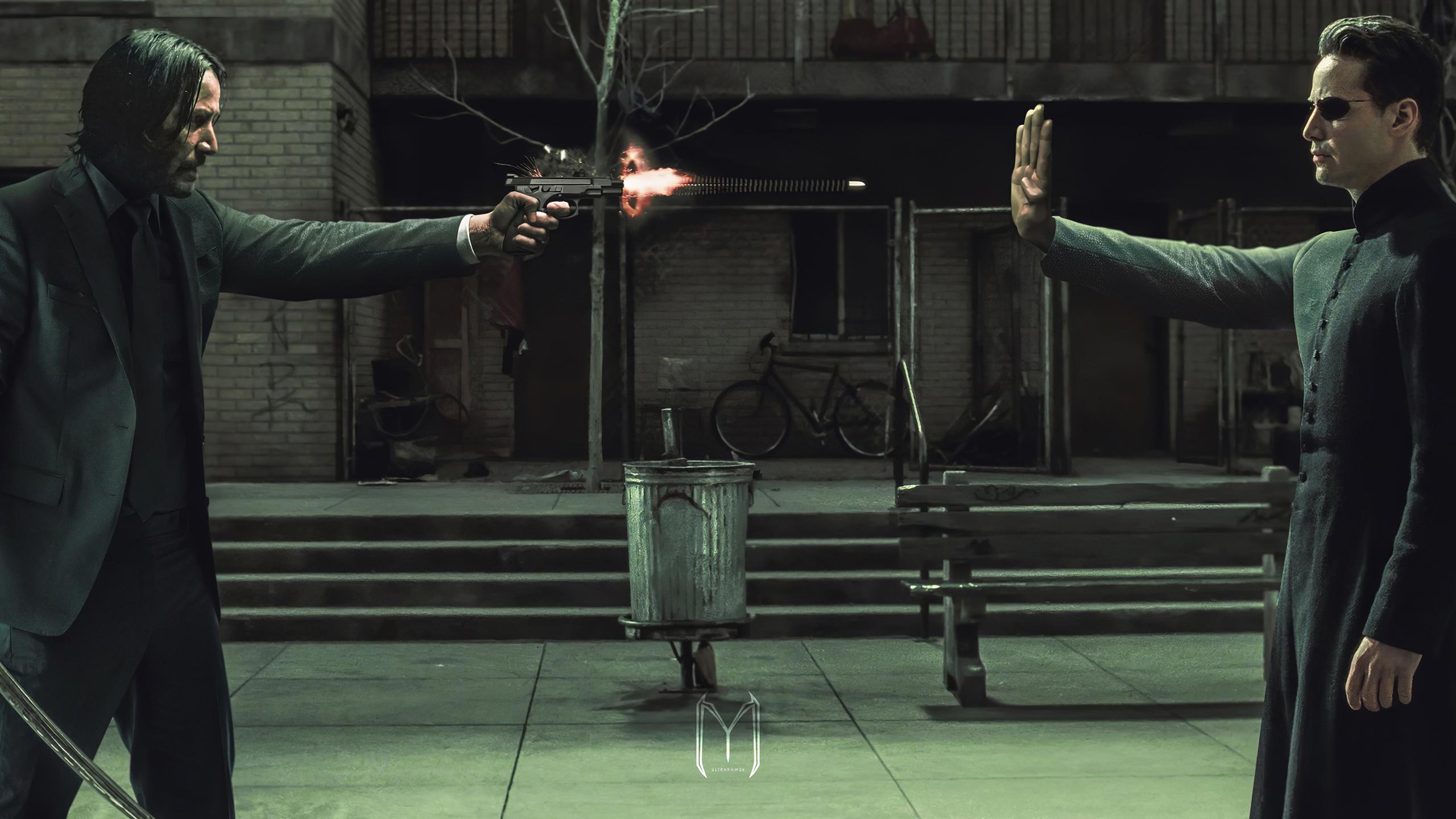 2560x1440 John Wick 4 And Matrix 4 1440P Resolution HD 4k Wallpaper, Image, Background, Photo and Picture