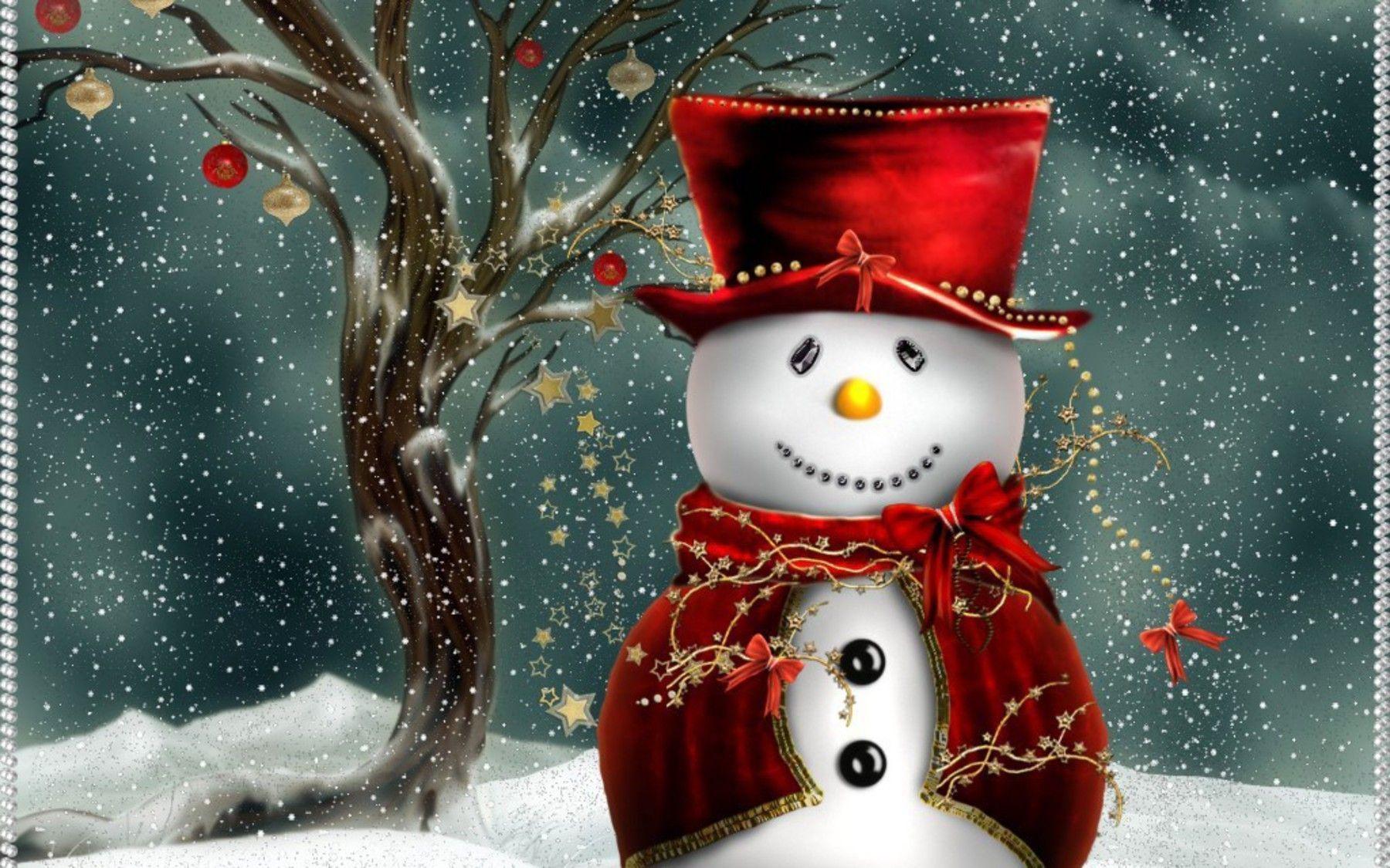 1800x1125 Free Snowman Wallpaper