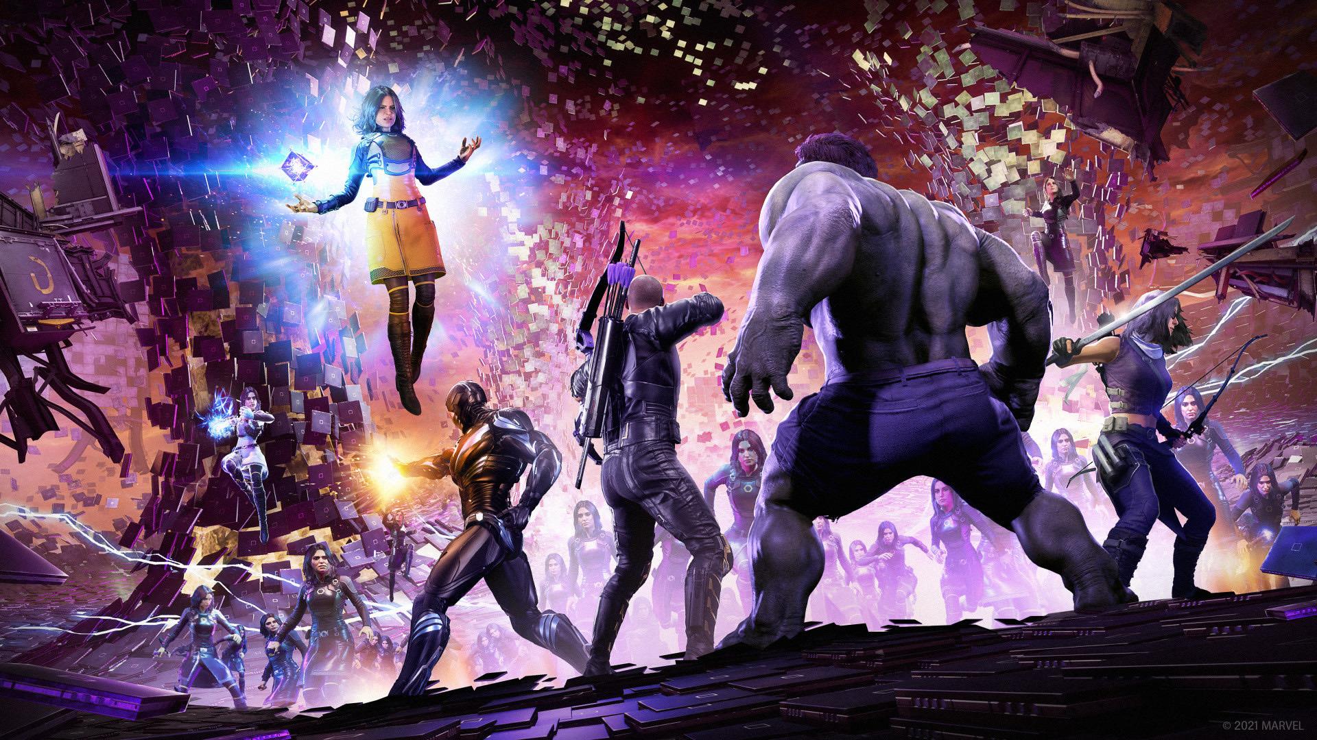 1920x1080 Clint Barton Hawkeye Hulk Kate Bishop Marvel Comics HD Marvel's Avengers Wallpaper
