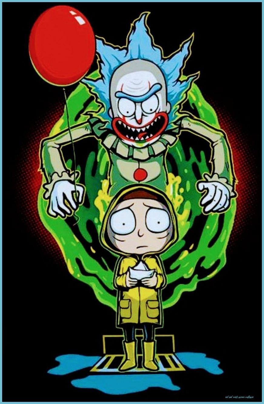 871x1334 Rick And Morty Pennywise Wallpaper And Morty Supreme Wallpaper