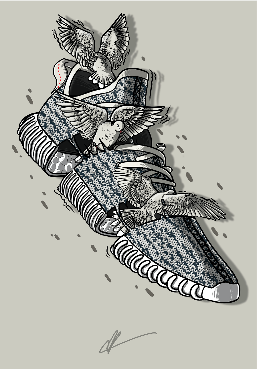 898x1288 Collection of Yeezy Drawing Wallpaper. High quality, free