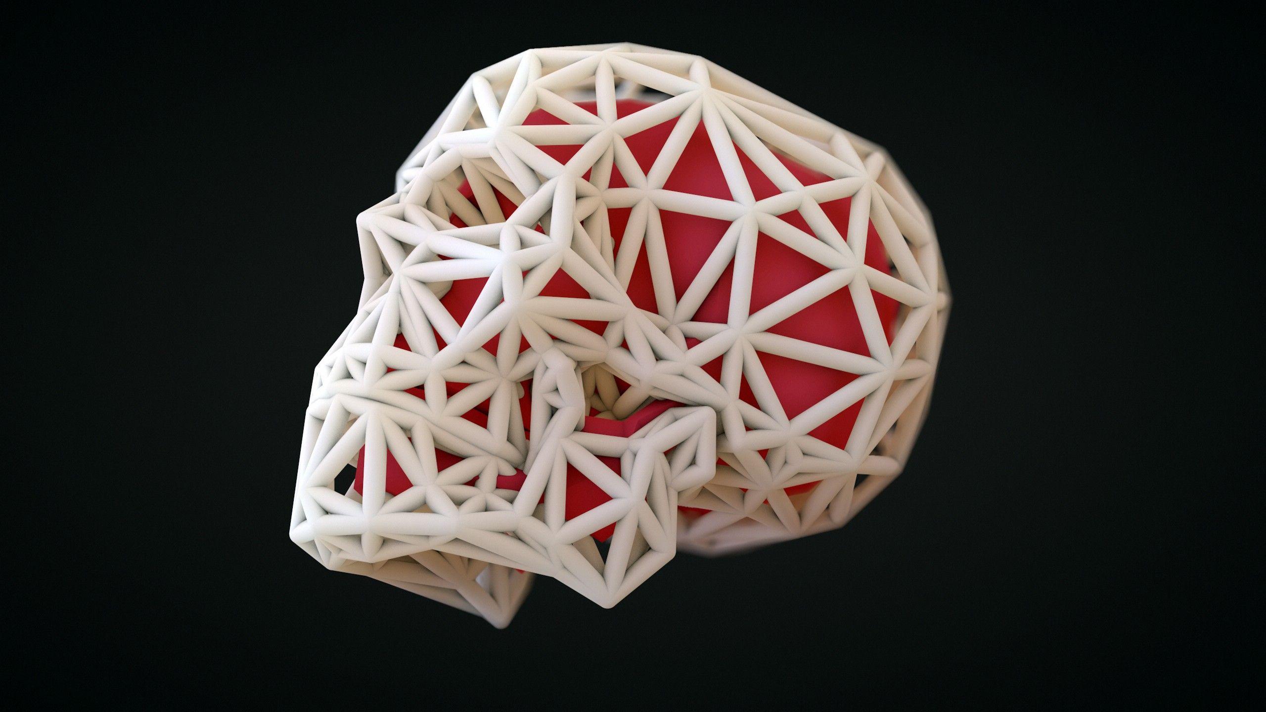 2560x1440 Abstract skulls cgi 3D render cinema 4d wallpaper. Skull wallpaper, 4d wallpaper, Wallpaper skull