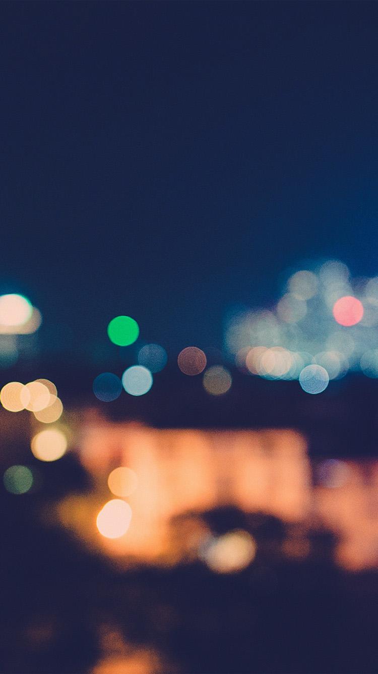 750x1334 iPhone7 wallpaper. bokeh city night light art blue pattern