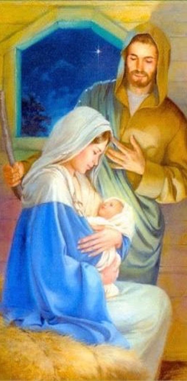 630x1280 Holy Family wallpaper