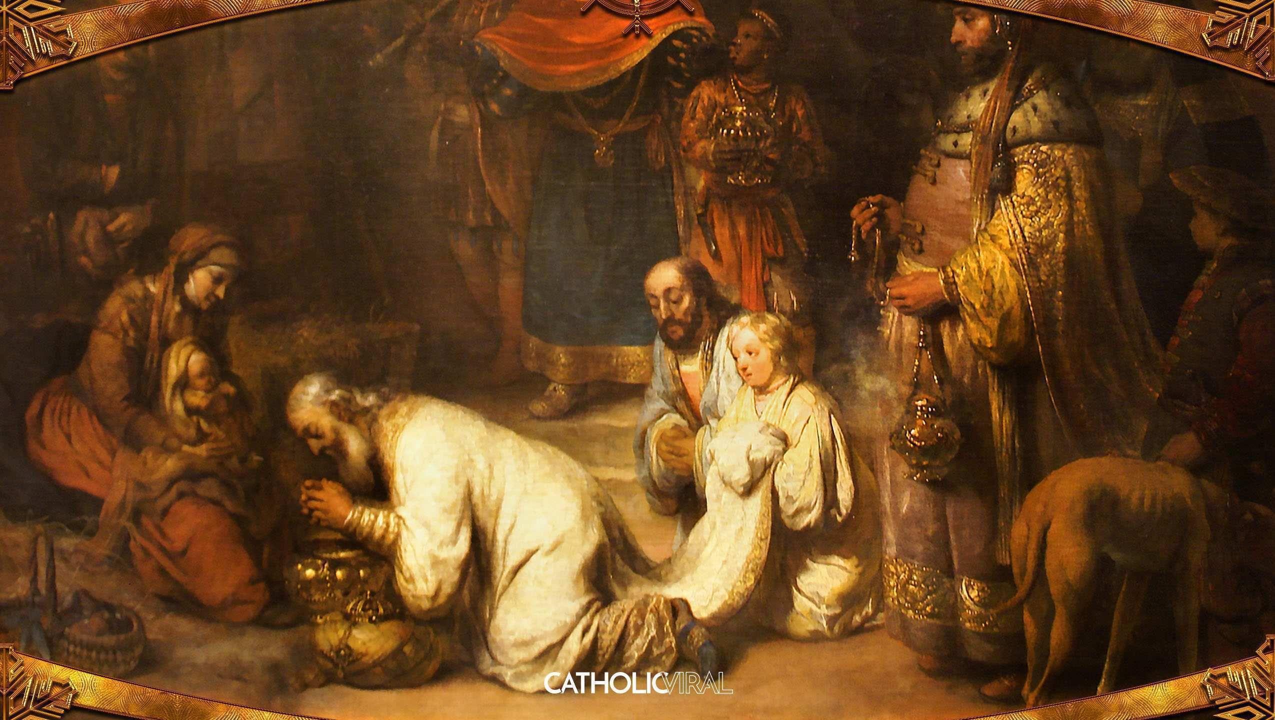 2550x1440 Related image. Painting, Christmas wallpaper, Nativity
