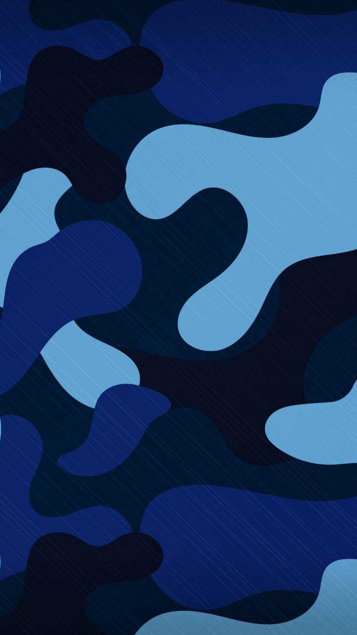 720x1280 Blue Camouflage Wallpaper