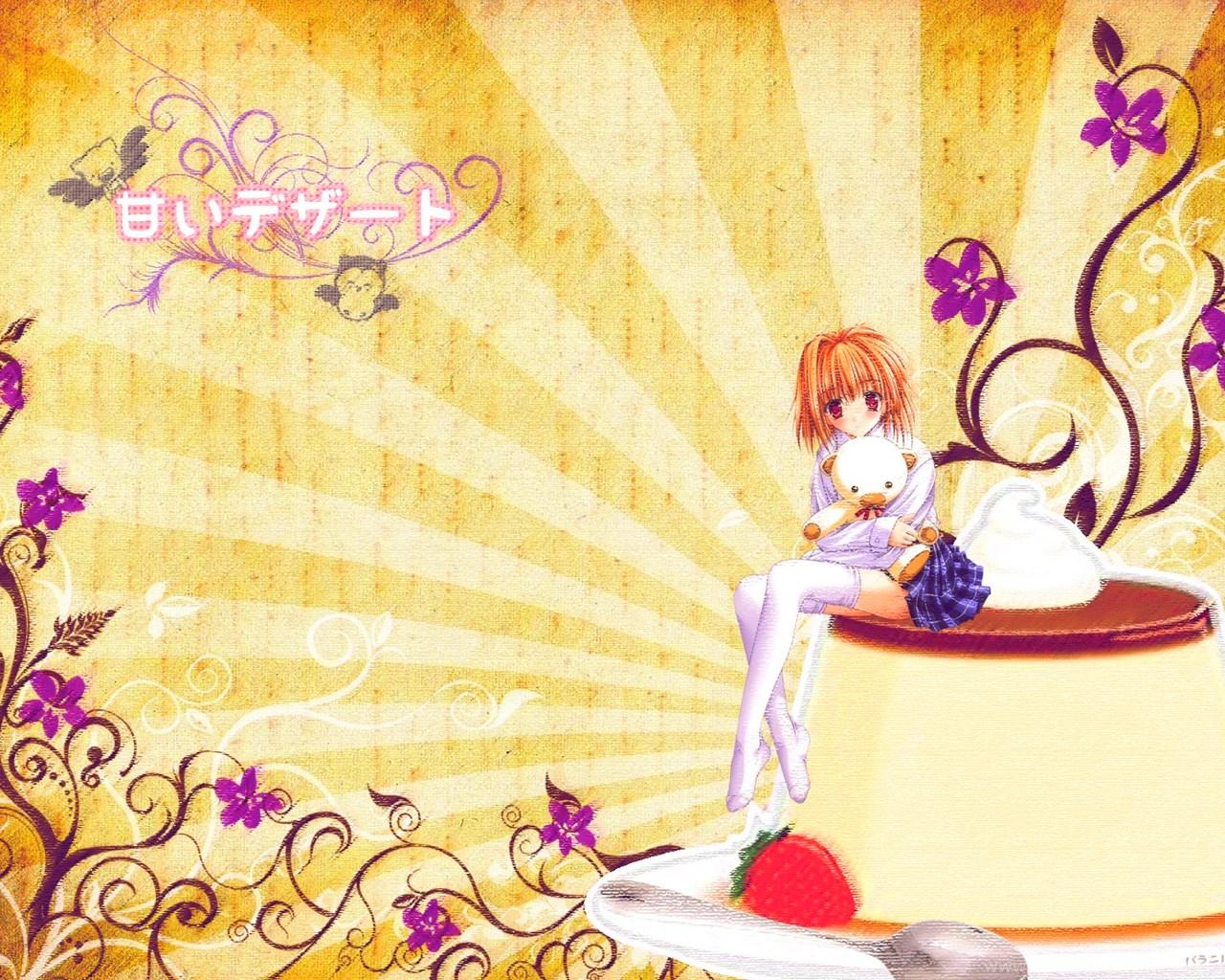 1280x1024 Anime Sweet Dessert Wallpaper By Baraniruchu Desktop Background