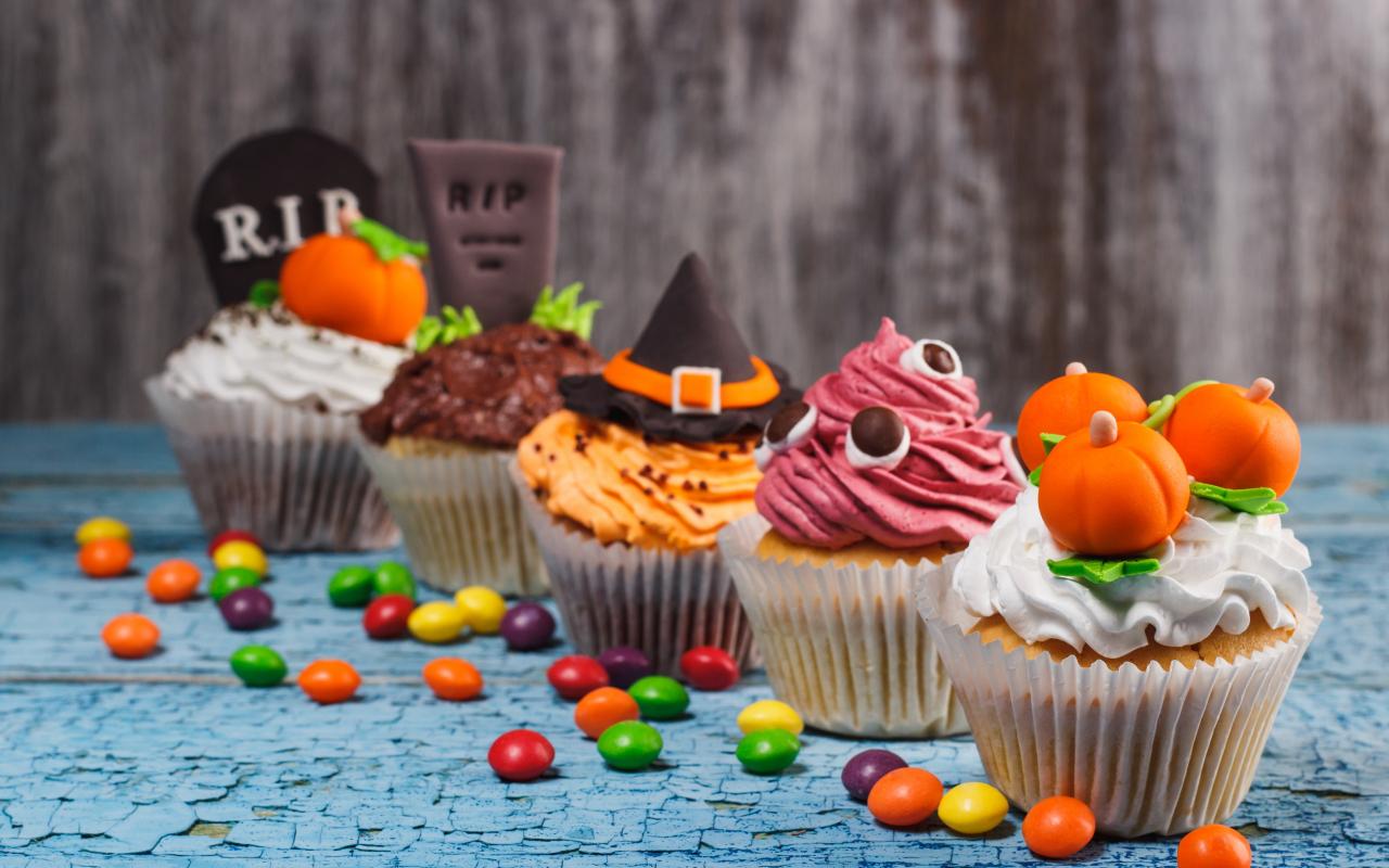 1280x800 Desktop Wallpaper Halloween, Cake, Cupcakes, Dessert, 4k, HD Image, Picture, Background, F032c0