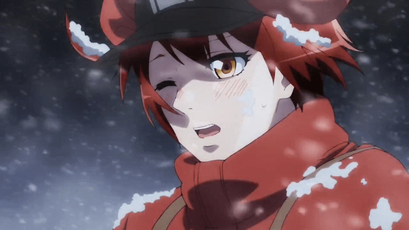 1344x756 When I was your age, I had to deliver oxygen in the snow. Hataraku Saibou / Cells at Work!