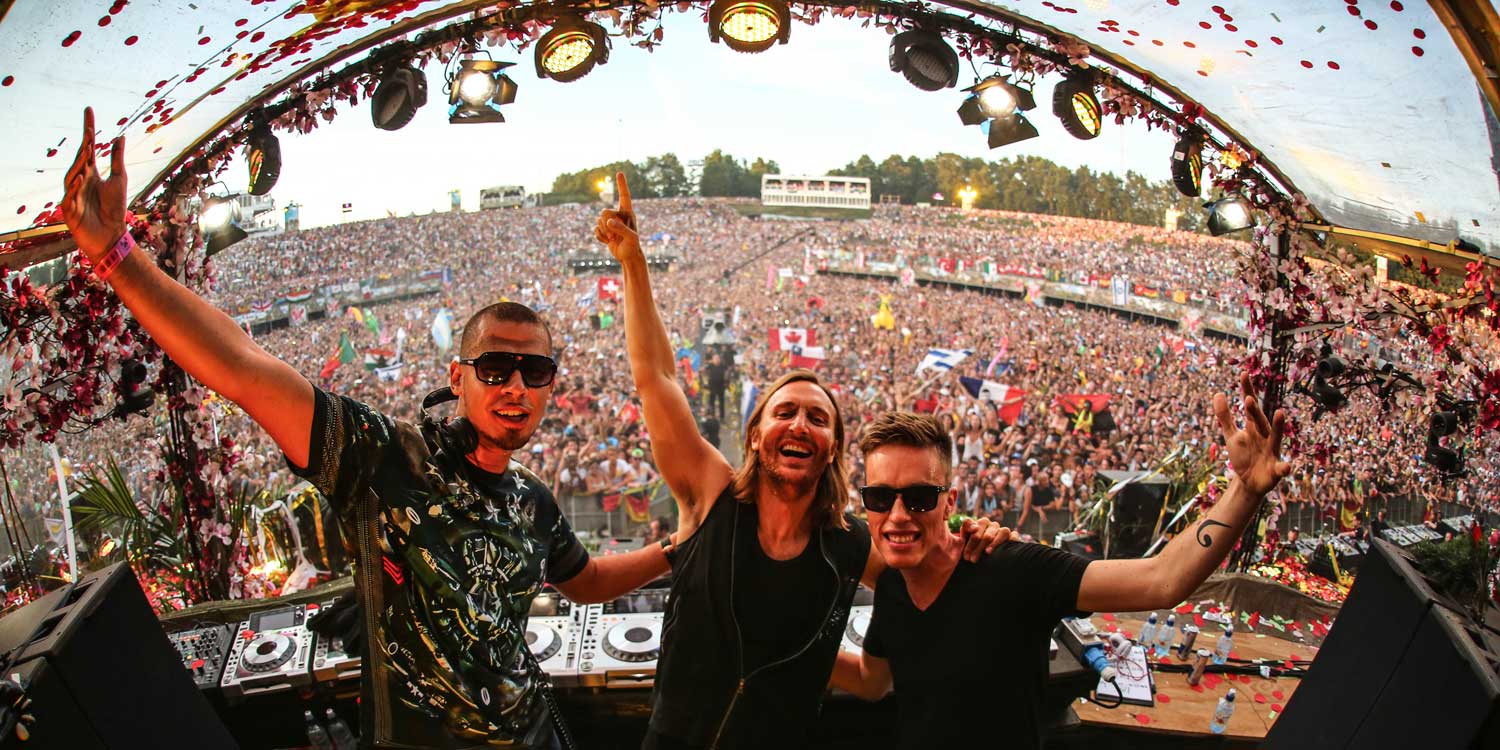1500x750 David Guetta & Afrojack & Nicky Romero Tomorrowland 2013. Live