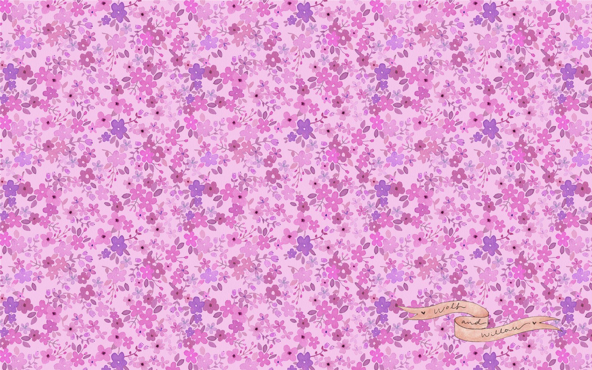 2000x1250 Girly Purple Patterns Background