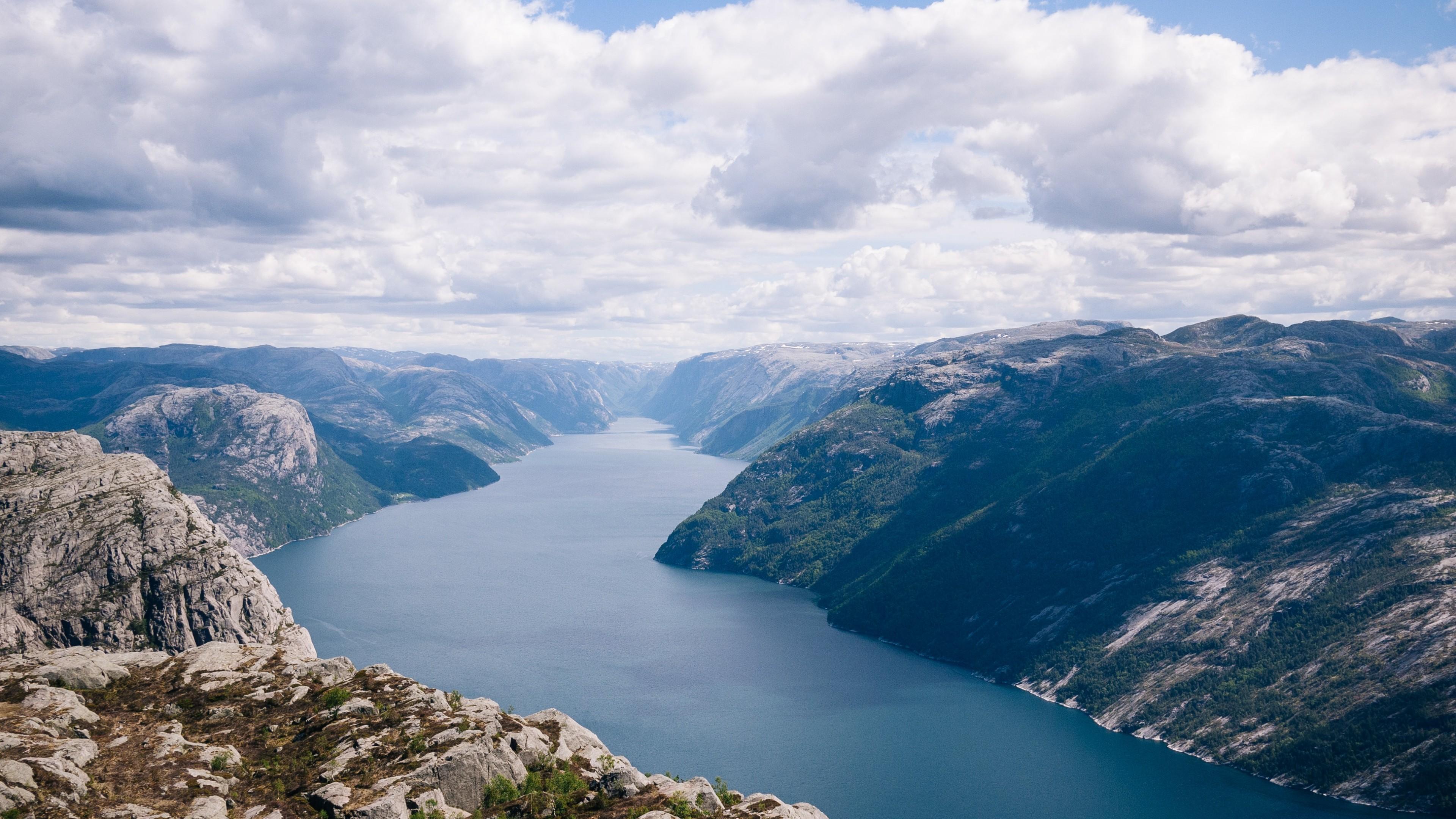 3840x2160 Wallpaper Norway, 5k, 4k wallpaper, river, mountains, clouds, Nature