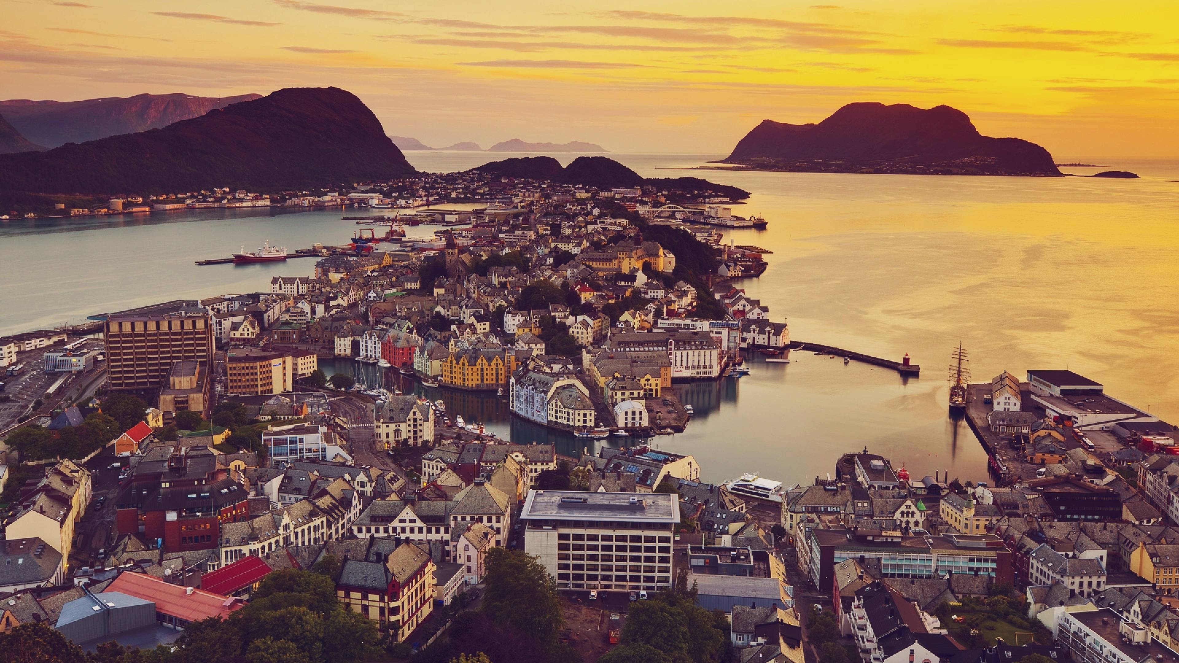 3840x2160 norway, view, city 4K Wallpaper, HD City 4K Wallpaper, Image, Photo and Background