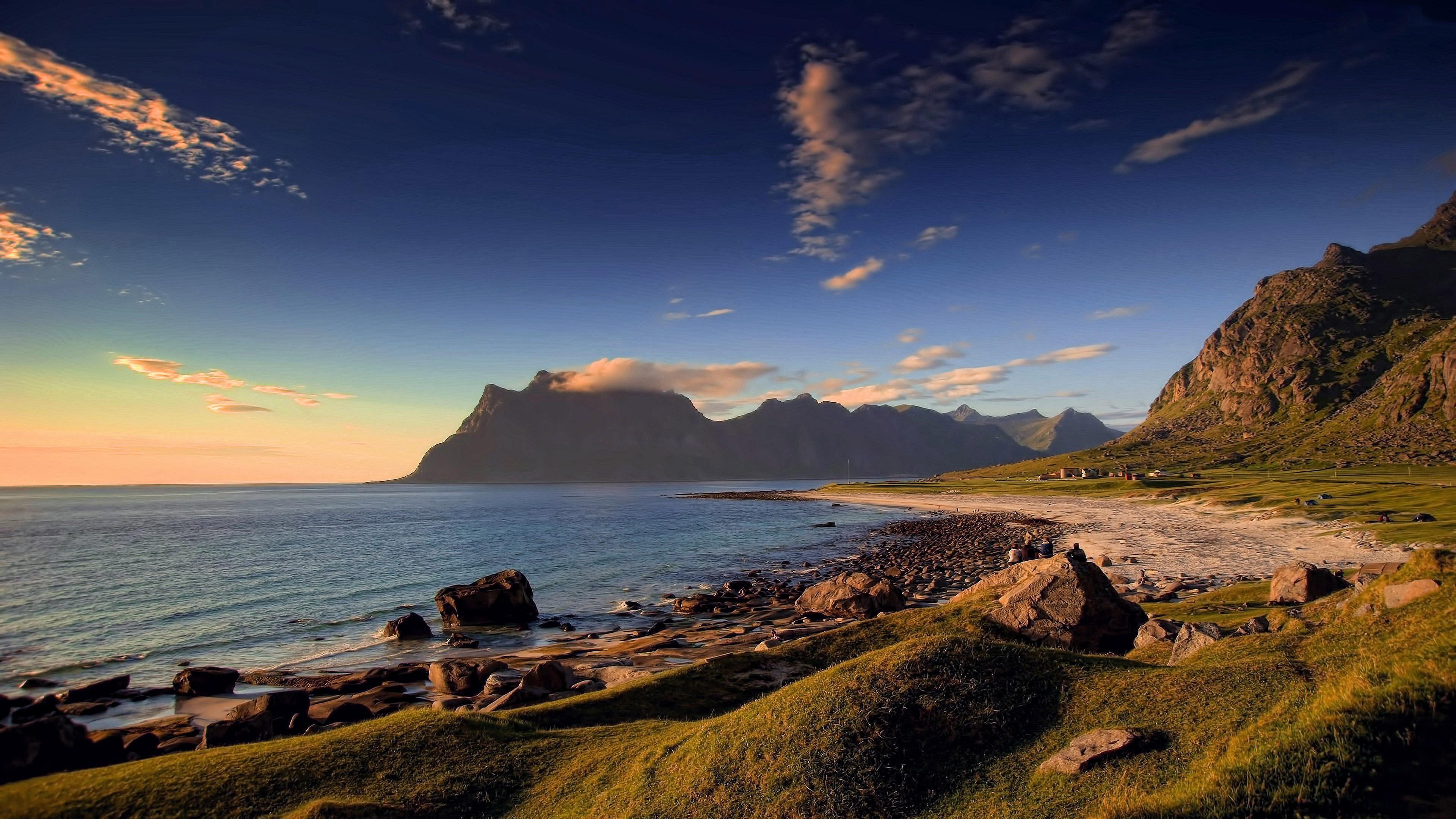 3840x2160 Utakleiv Beach In Norway, HD Nature, 4k Wallpaper, Image, Background, Photo and Picture