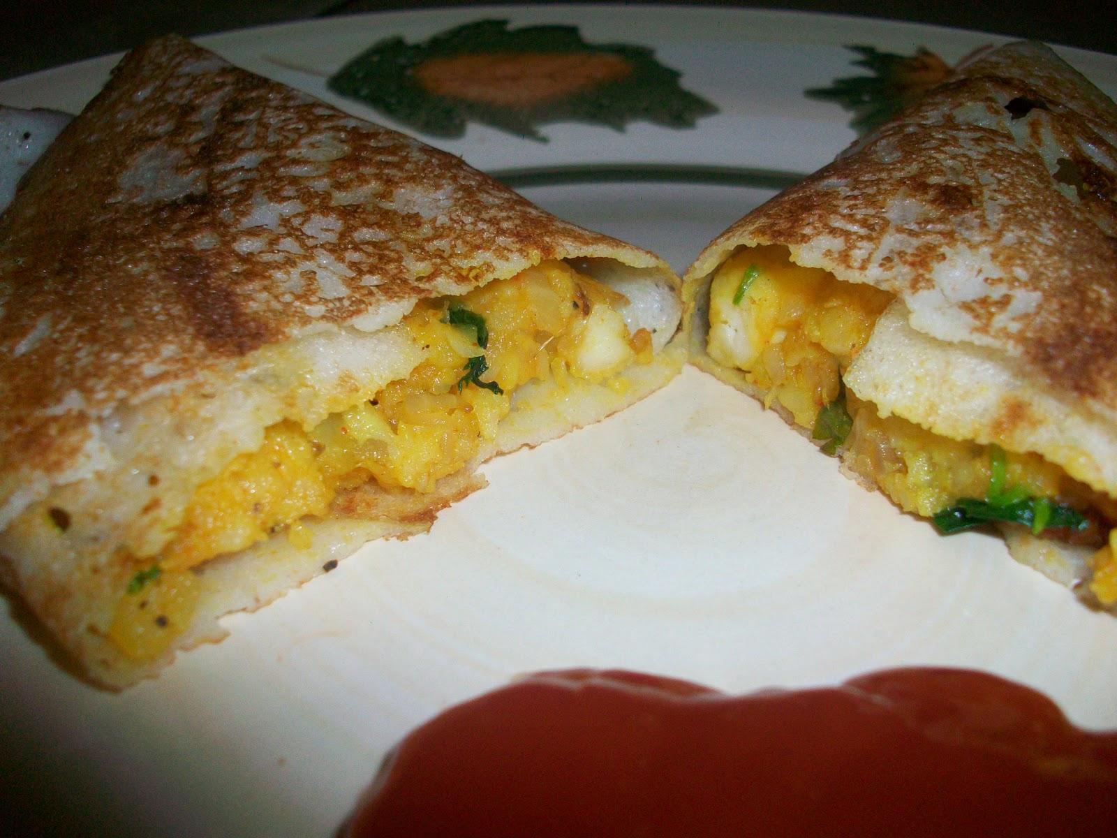 1600x1200 Spicy Treats: Paneer Potato Masala Dosa Aloo Paneer Dosa (kids Spl)