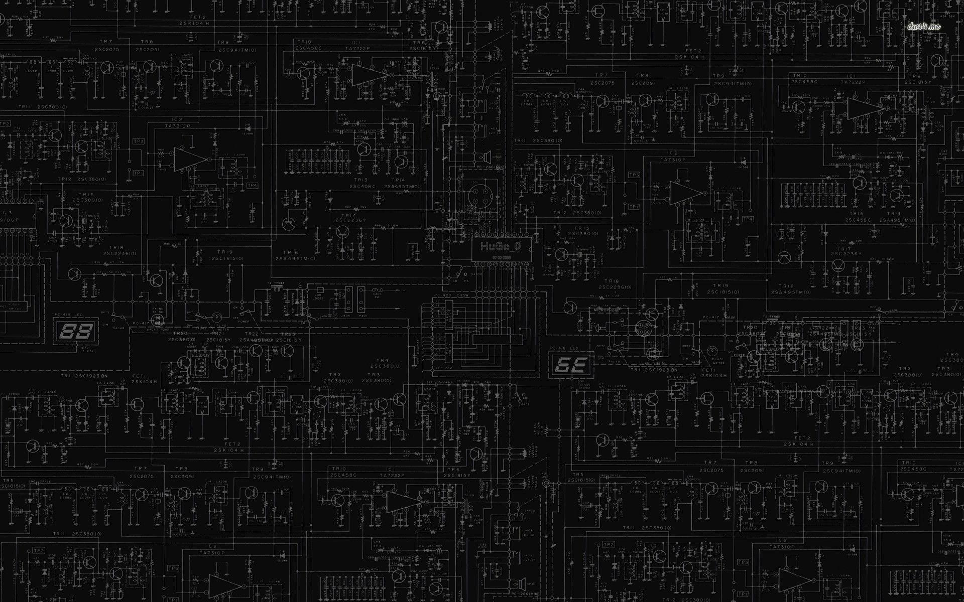 1920x1200 Dark Schematic Wallpaper