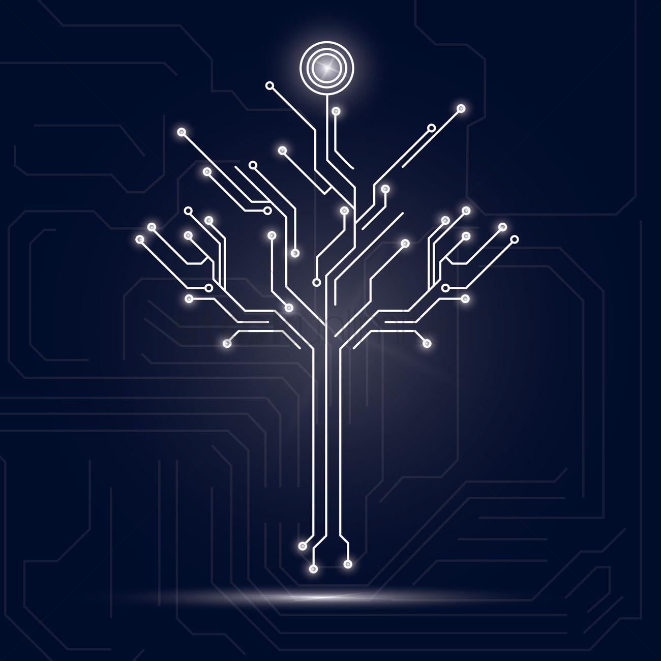 1300x1300 Tree design on circuit board background stock vector, #Sponsored, #circuit, #design, #Tree, #boa. Technology design graphic, Circuit board design, Circuit design