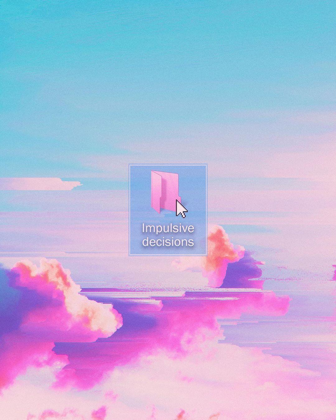 1080x1350 Nymphana Makes Amazing Aesthetic Wallpaper Image, Combining Retro Styled Background With Unique, Though Provoki. Aesthetic Wallpaper, Pink Sky, Aesthetic Words