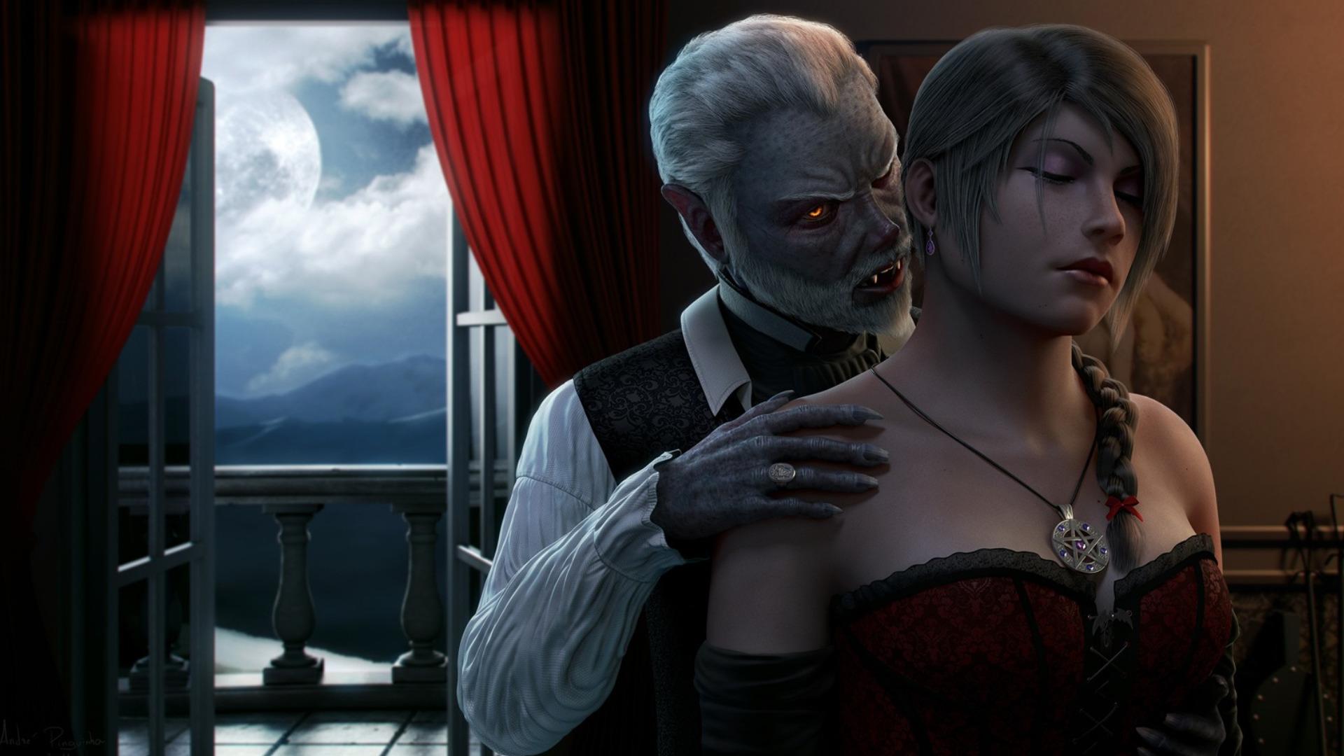 1920x1080 Fantasy Vampire HD Wallpaper