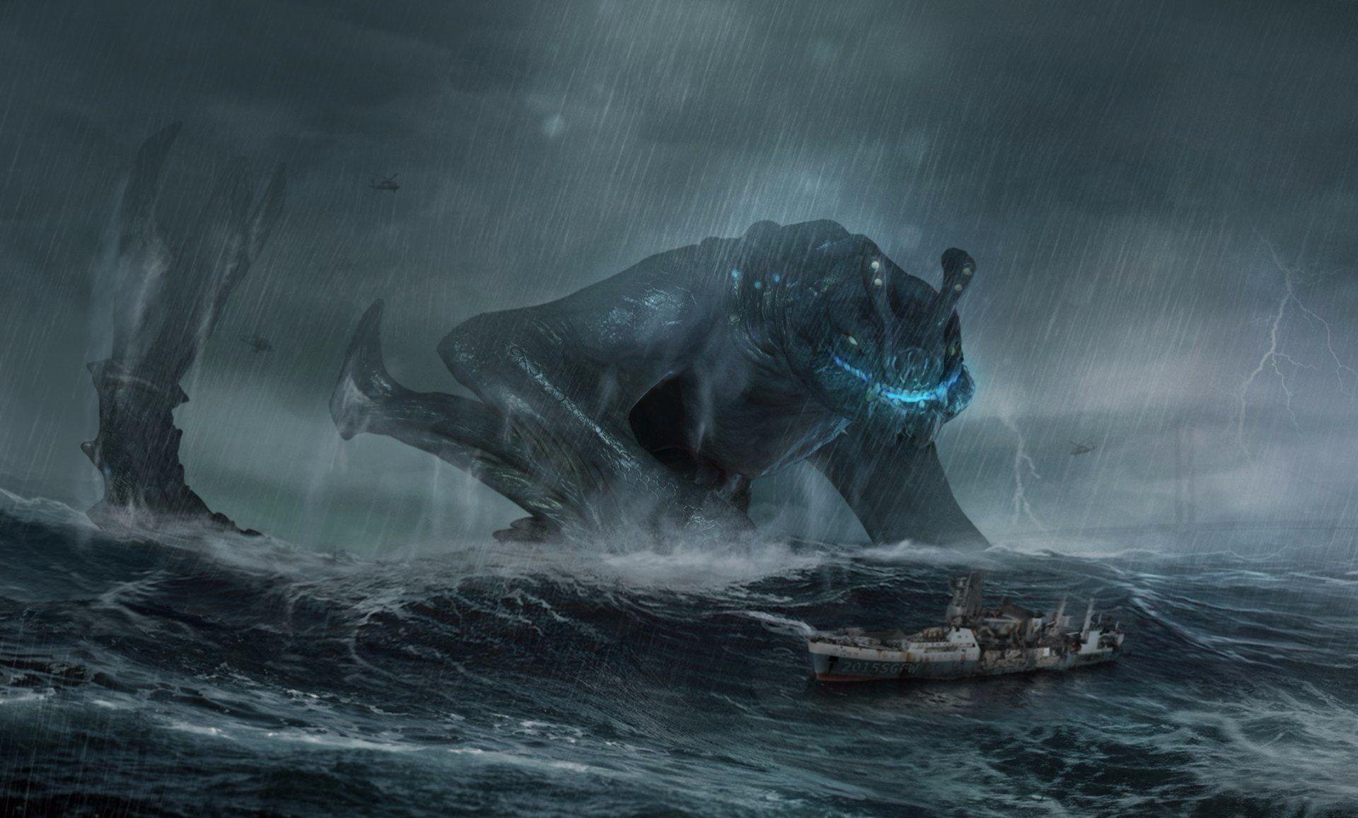 1920x1157 fantasy Art #Kaiju Pacific Rim #rain Sailing Ship #storm Pree # wallpaper #hdwallpaper #desktop ree. Pacific rim kaiju, Pacific rim, Kaiju