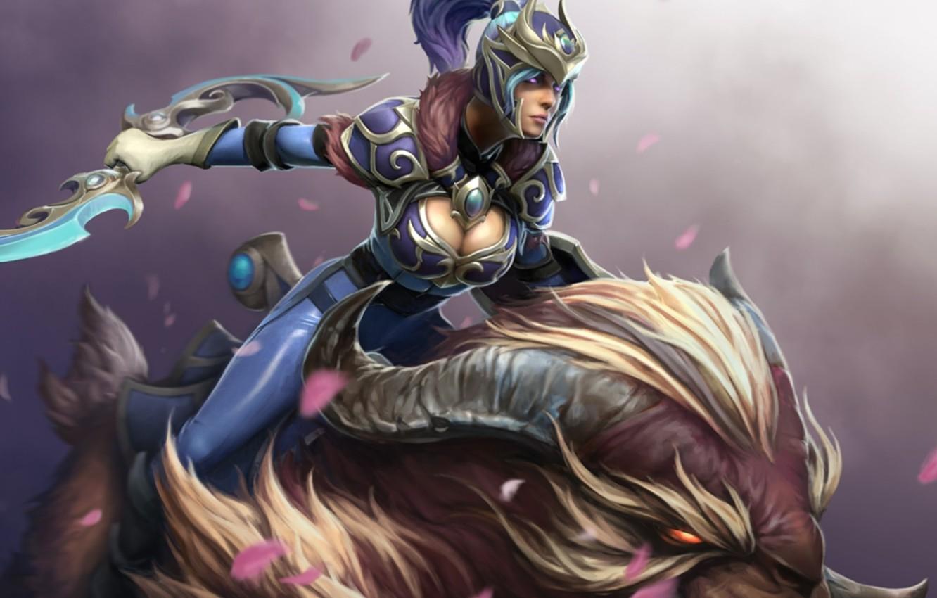 1332x850 Wallpaper The moon, Art, Dota Dota, Luna, Moon Rider, Selemene's Eclipse, Lunar rider image for desktop, section игры