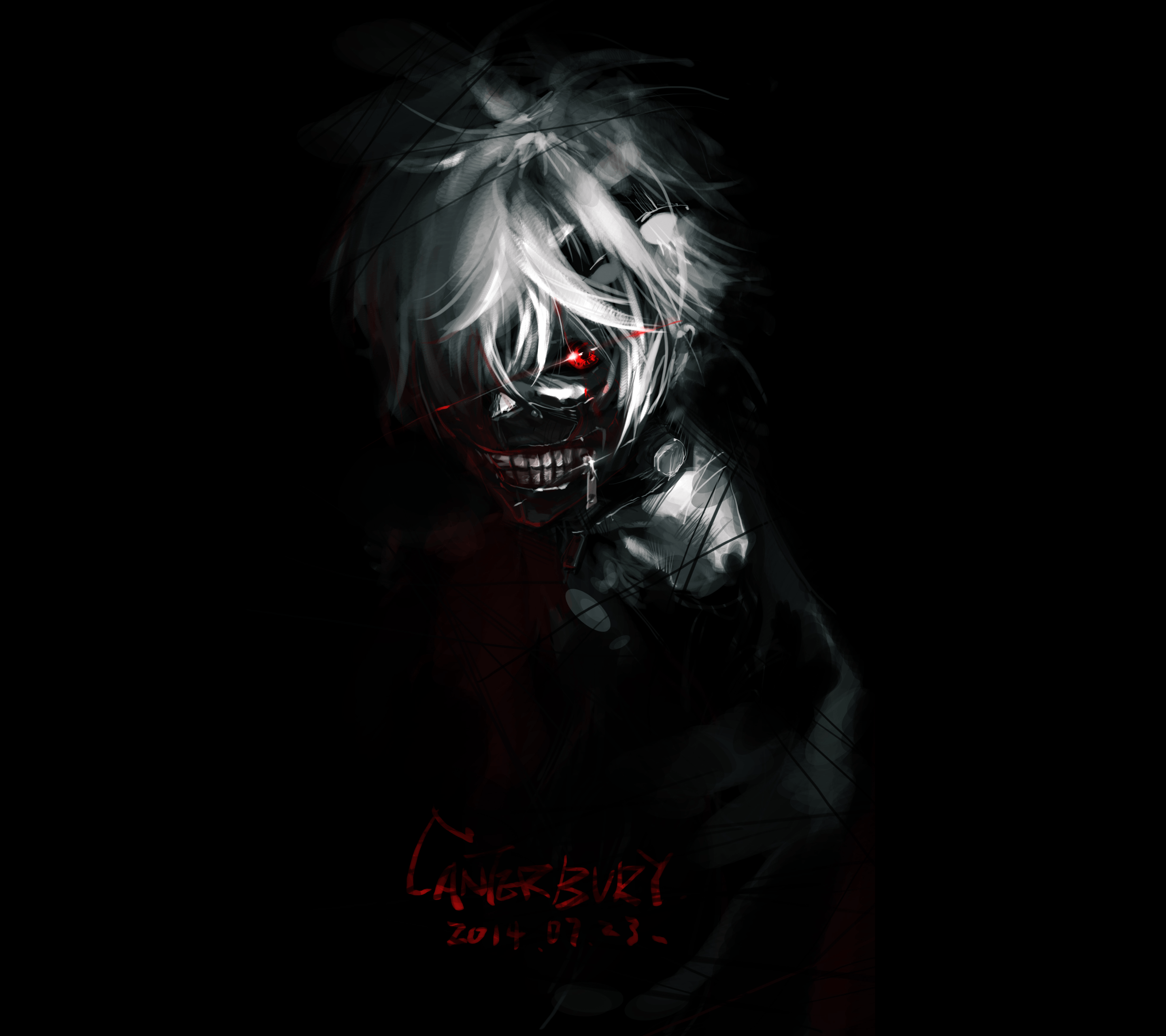 2880x2560 Dark iPhone Horror Anime Wallpaper