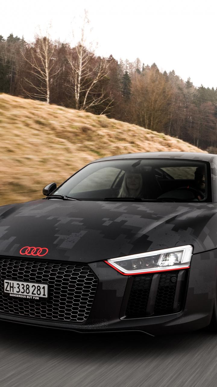 720x1280 Download Black, Audi R8 V10 plus, sports car wallpaper, 720x Samsung Galaxy mini S S Neo, Alpha, Sony Xperia Compact Z Z Z ASUS Zenfone
