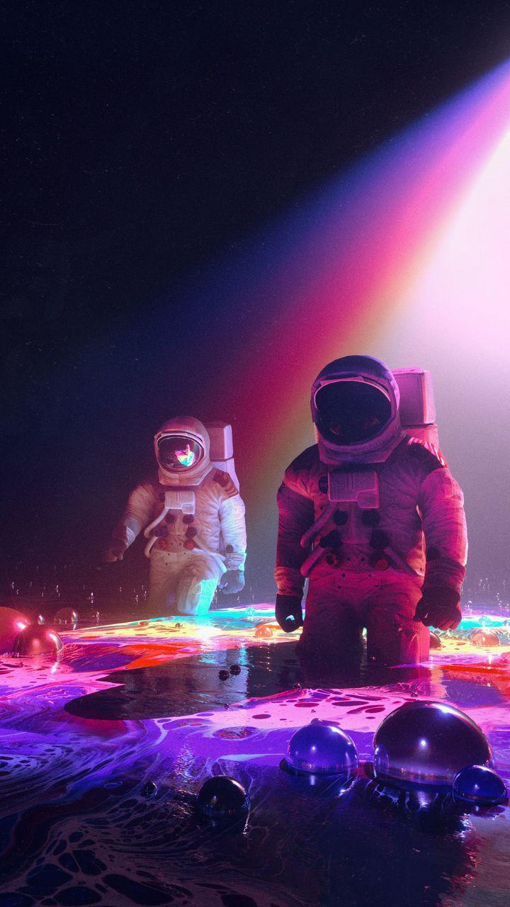 720x1280 Download wallpaper 720x1280 space suit, cosmonauts, astronaut, outer space, art samsung galaxy mini s s neo, alpha, sony xperia compact z z z asus zenfone HD background