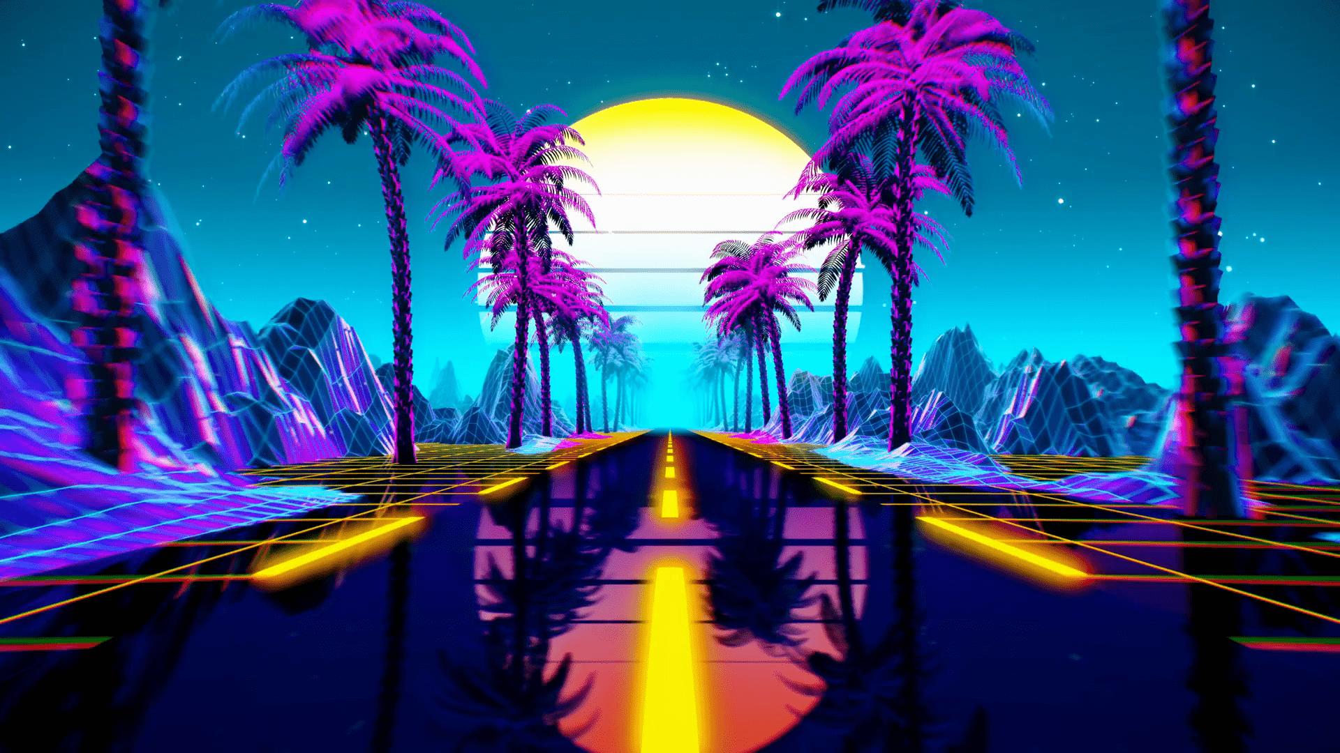 1920x1080 Retro Futurism 80 S Neon Wallpaper