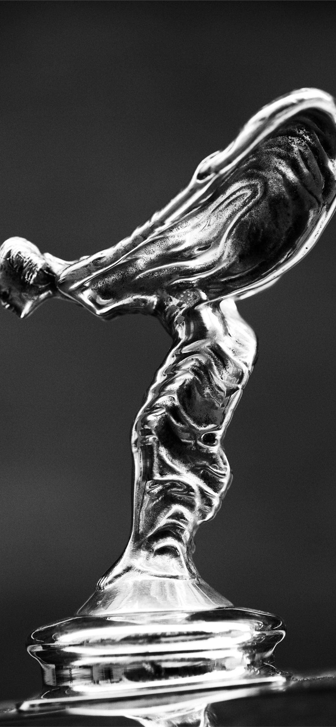 1125x2436 rolls royce logo iPhone Wallpaper Free Download
